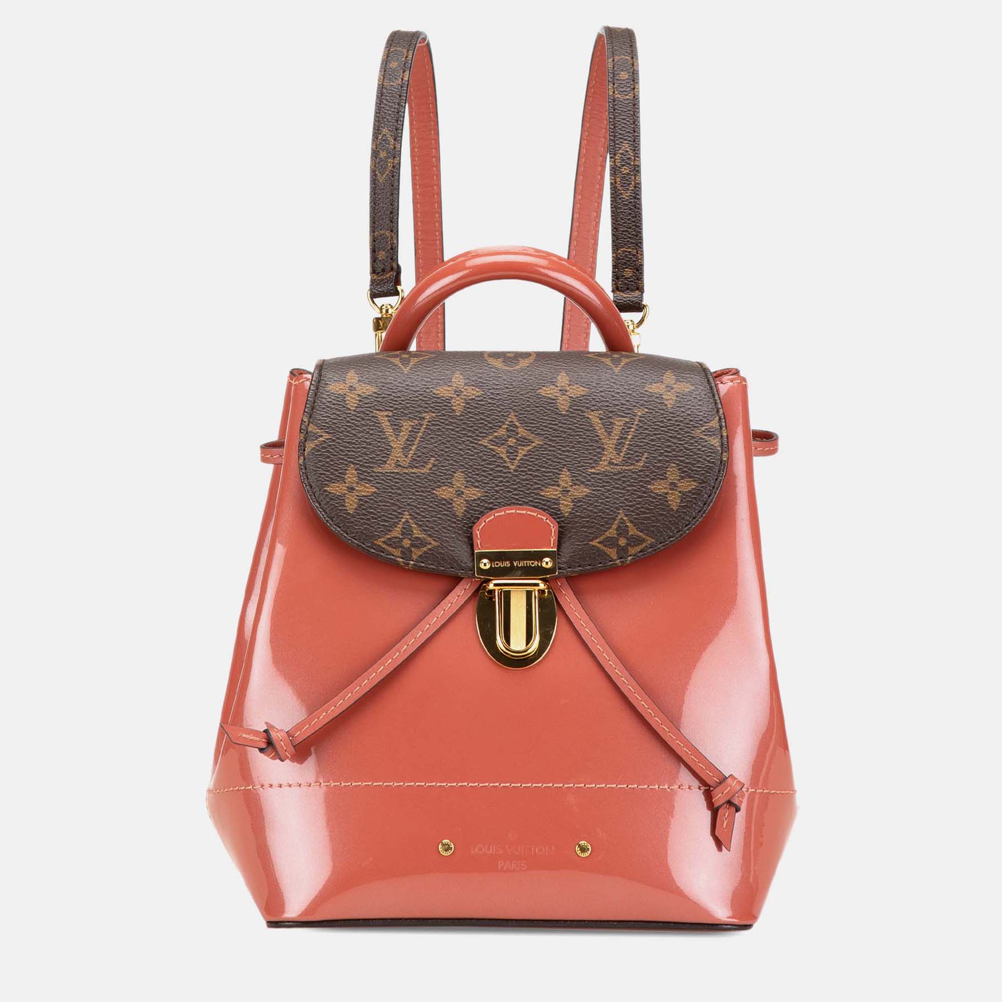

Louis Vuitton Brown Pink Monogram Vernis Hot Springs