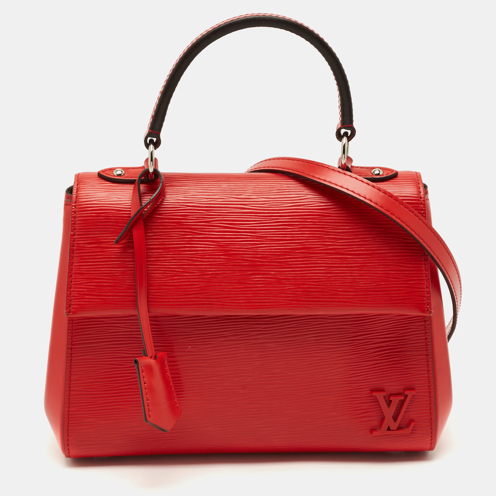 

Louis Vuitton Rouge Epi Leather Cluny BB Bag, Red