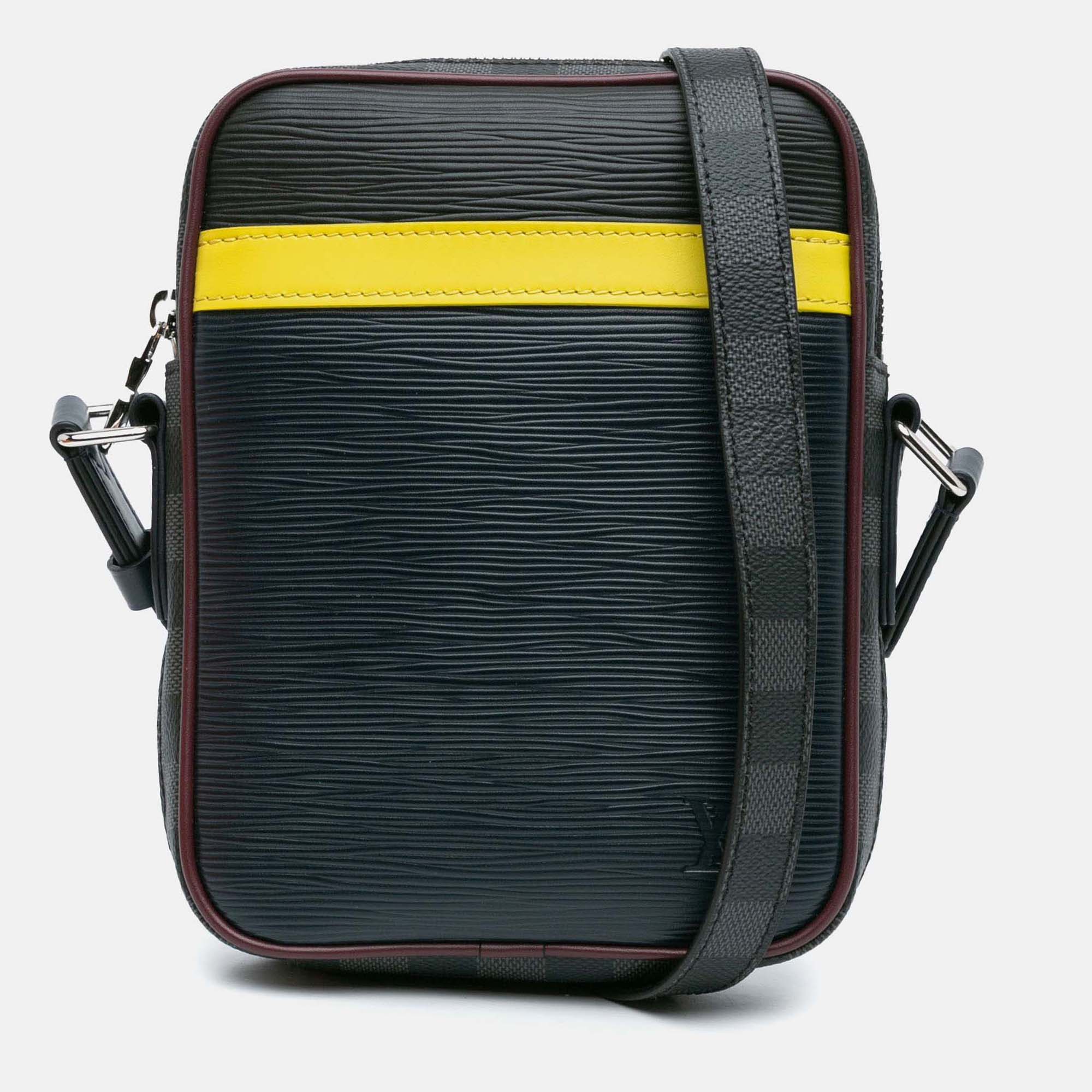 

Louis Vuitton Black Epi Damier Graphite Danube Slim