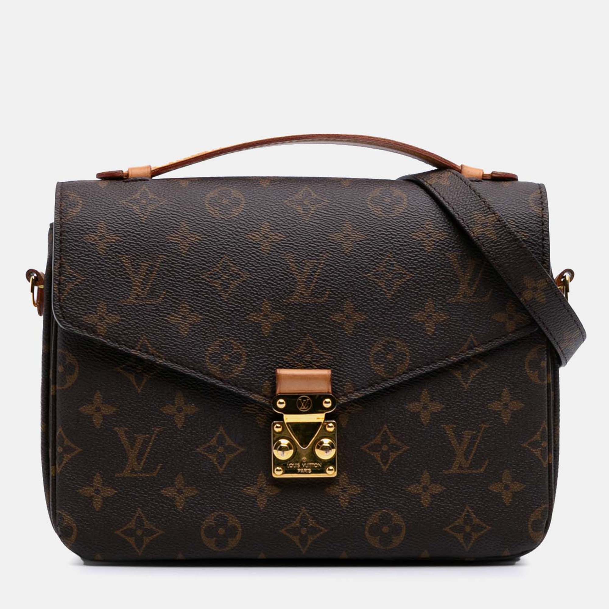 

Louis Vuitton Brown Monogram Pochette Metis