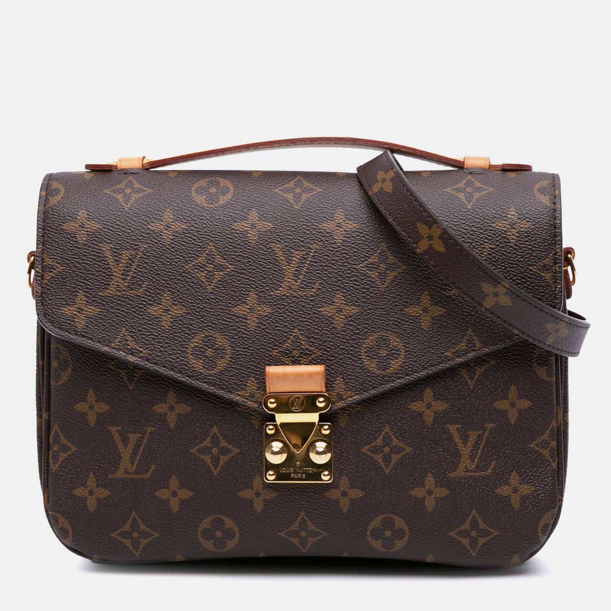 

Louis Vuitton Brown Monogram Pochette Metis
