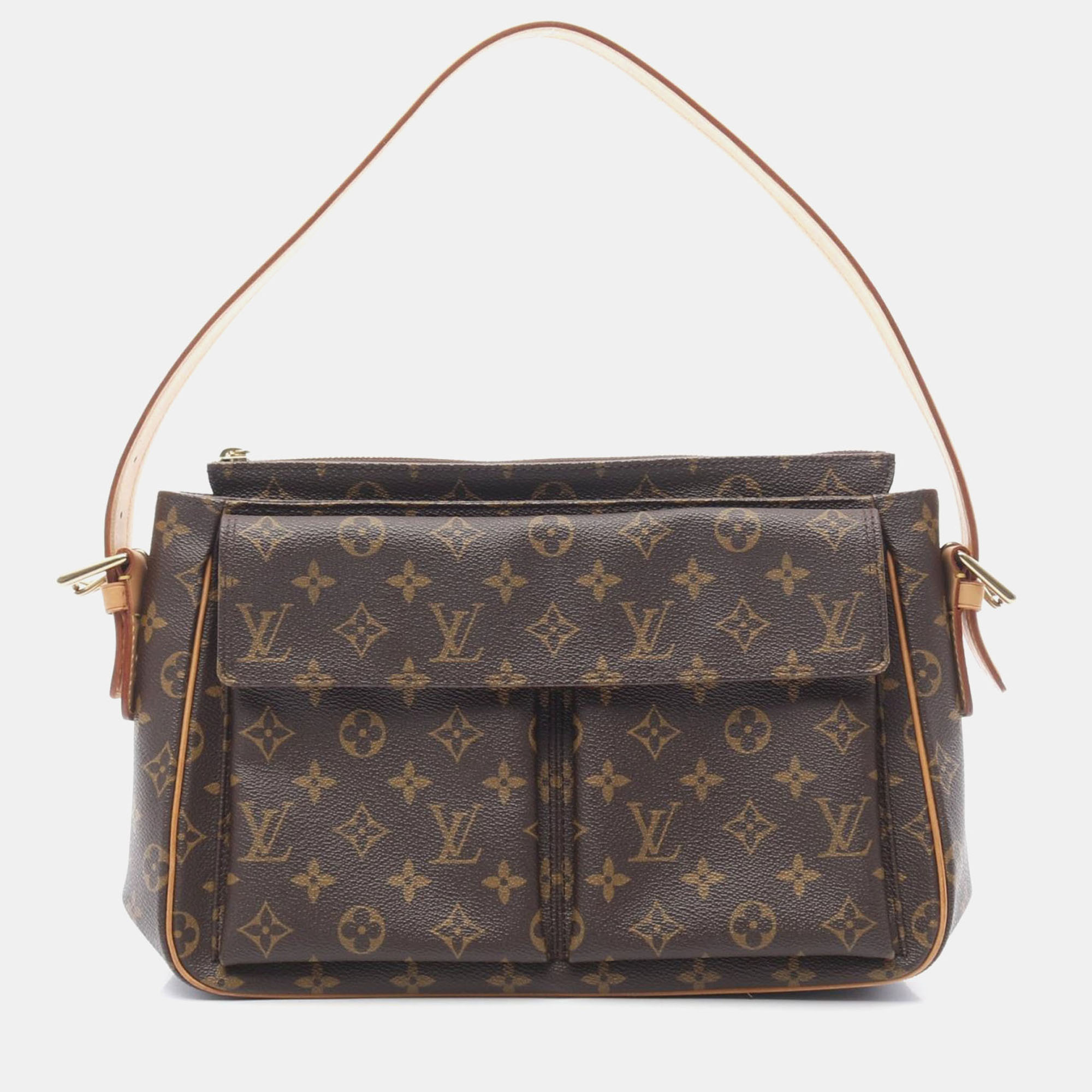 

Louis Vuitton Vivacite Gm Shoulder Bag Monogram Canvas Leather Brown