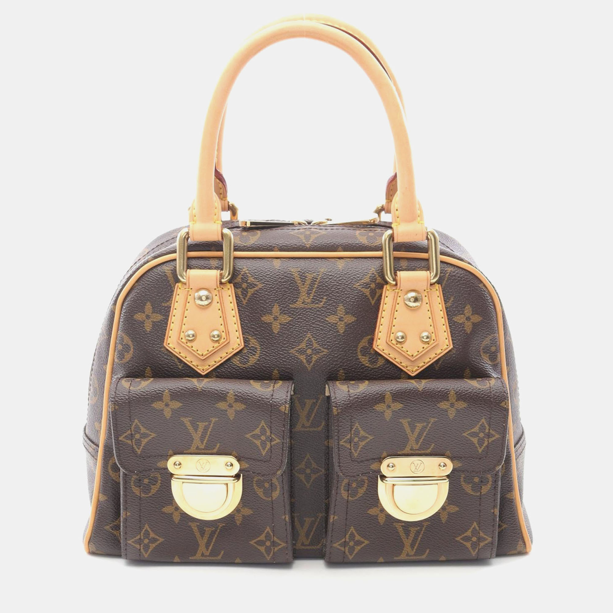 

Louis Vuitton Manhattan Pm Handbag Monogram Canvas Brown