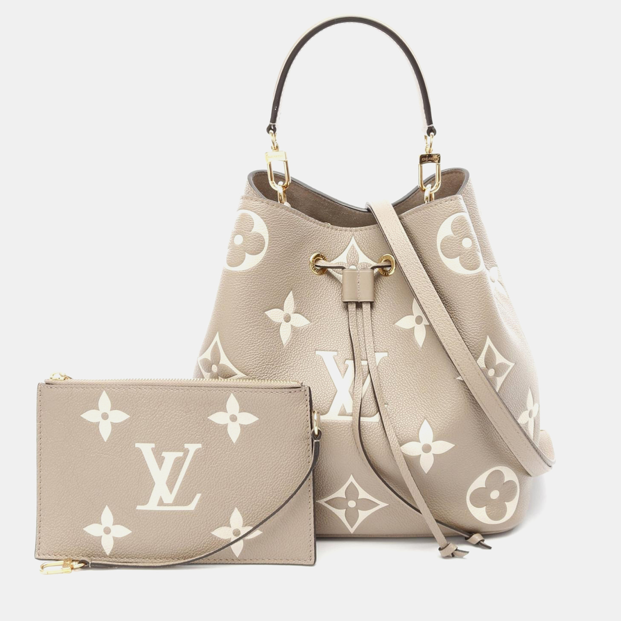 

Louis Vuitton Neonoe Mm Bicolor Shoulder Bag Monogram Leather Beige