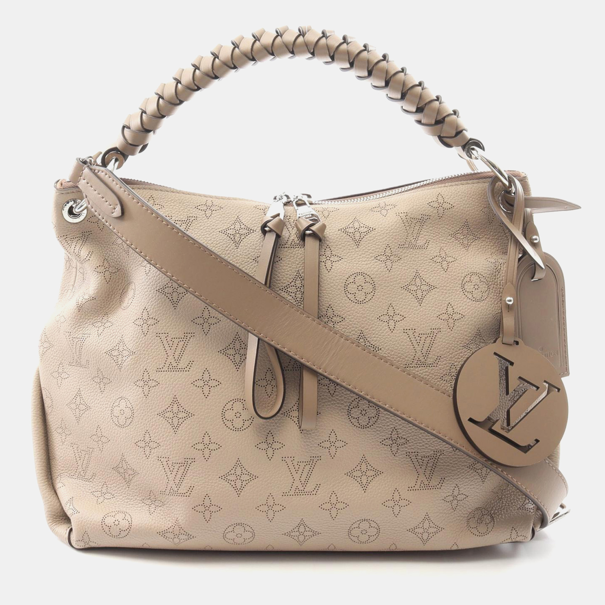 

Louis Vuitton Beaubourg Hobo Shoulder Handbag Mahina Leather Beige