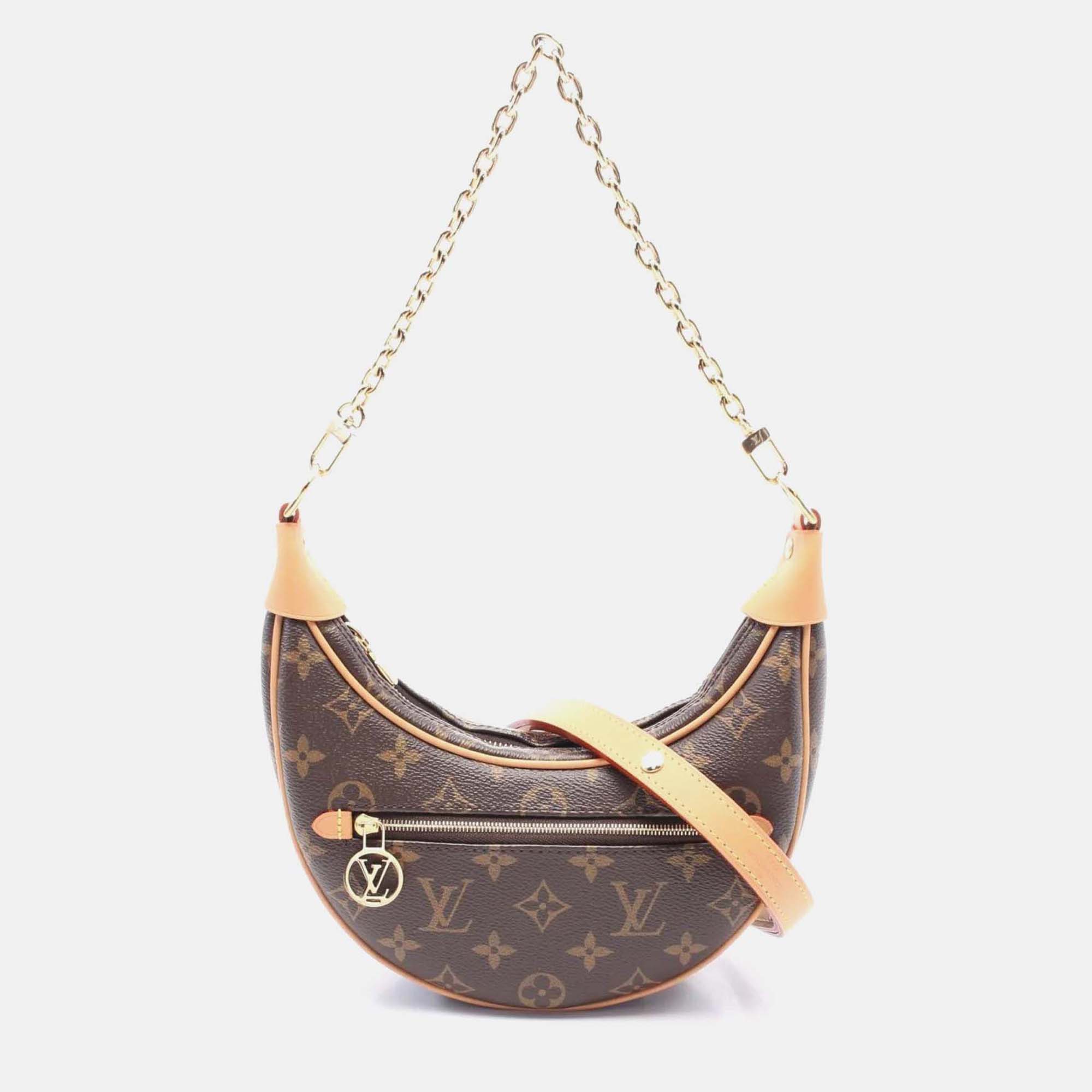 

Louis Vuitton Loop Brown Coated Canvas Leather Monogram Shoulder Bag