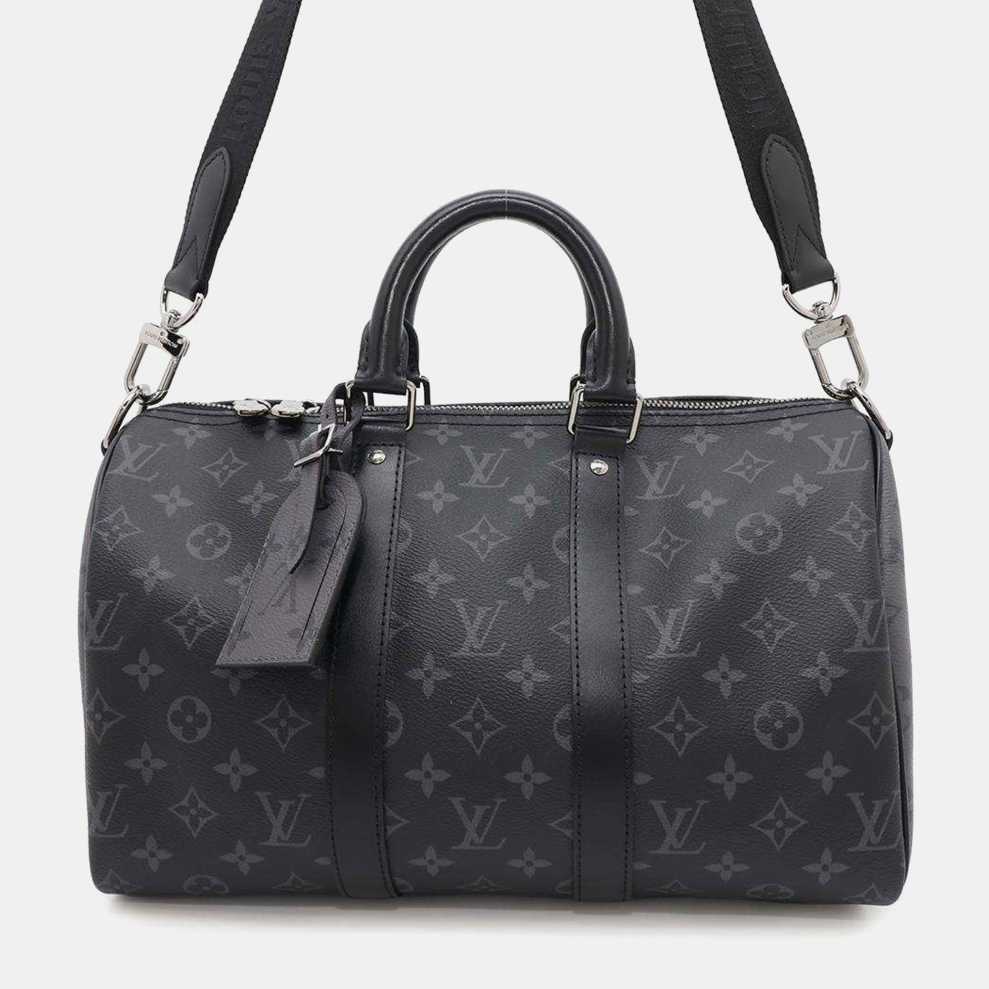 

Louis Vuitton Handbag Monogram Eclipse Reverse Keepall Bandouliere 35 Black