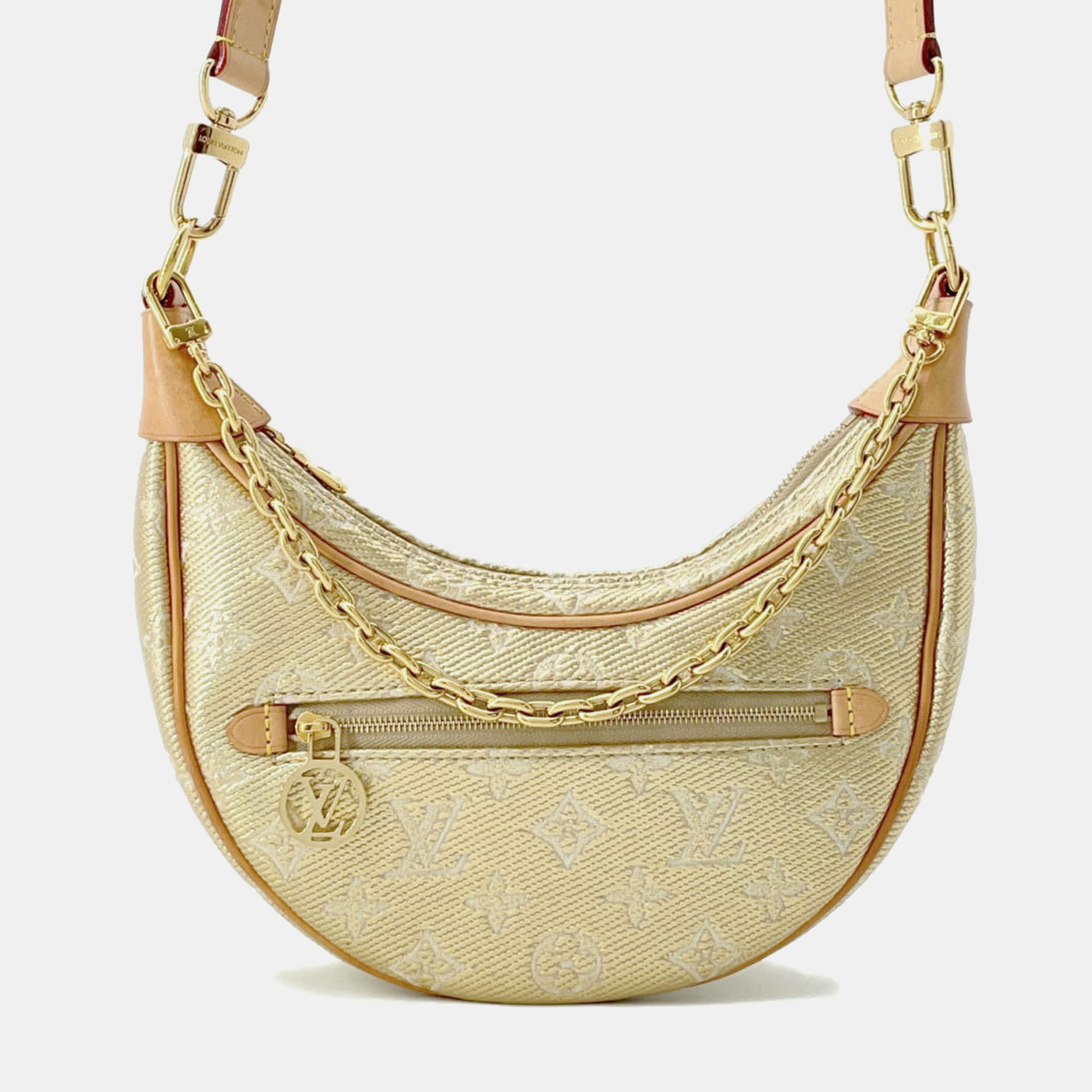 

Louis Vuitton Shoulder Bag Monogram Laminated Jacquard Loop, Gold