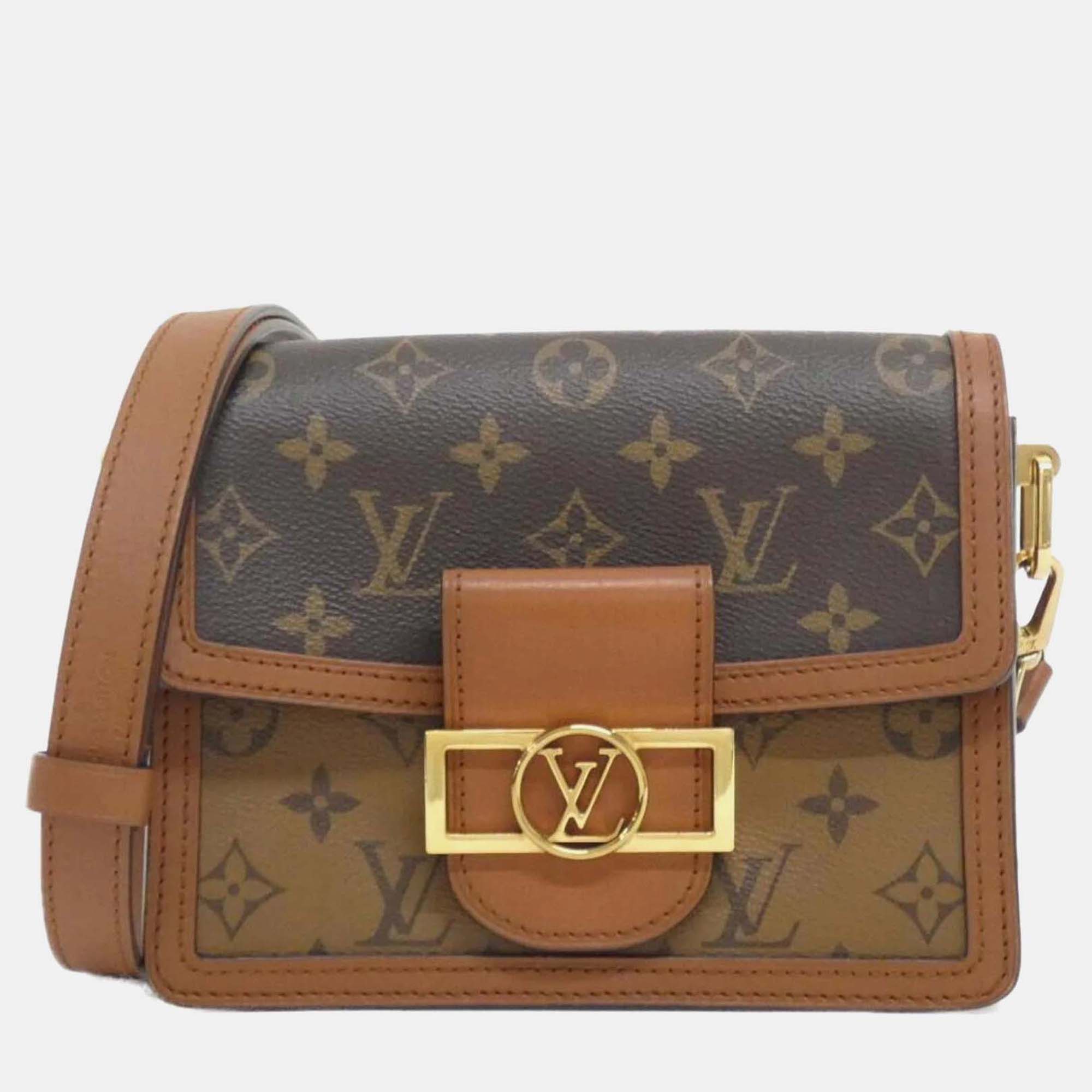 

Louis Vuitton Monogram Reverse Dauphine Mini Shoulder Bag, Brown