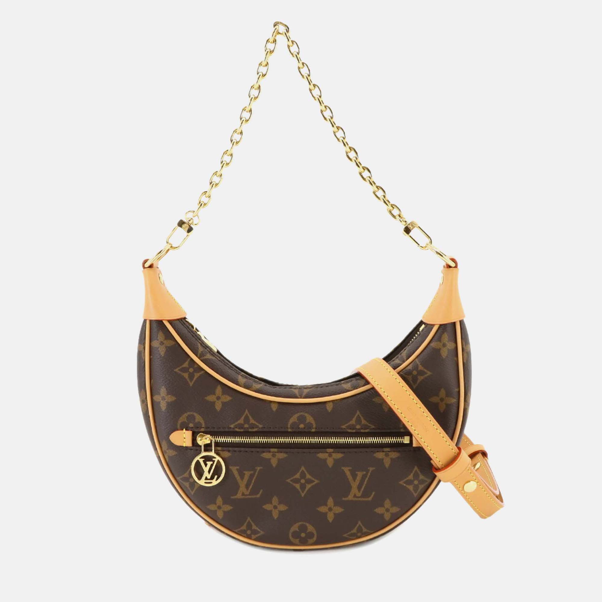 

Louis Vuitton Monogram Loop Chain Shoulder Bag Brown Rfid