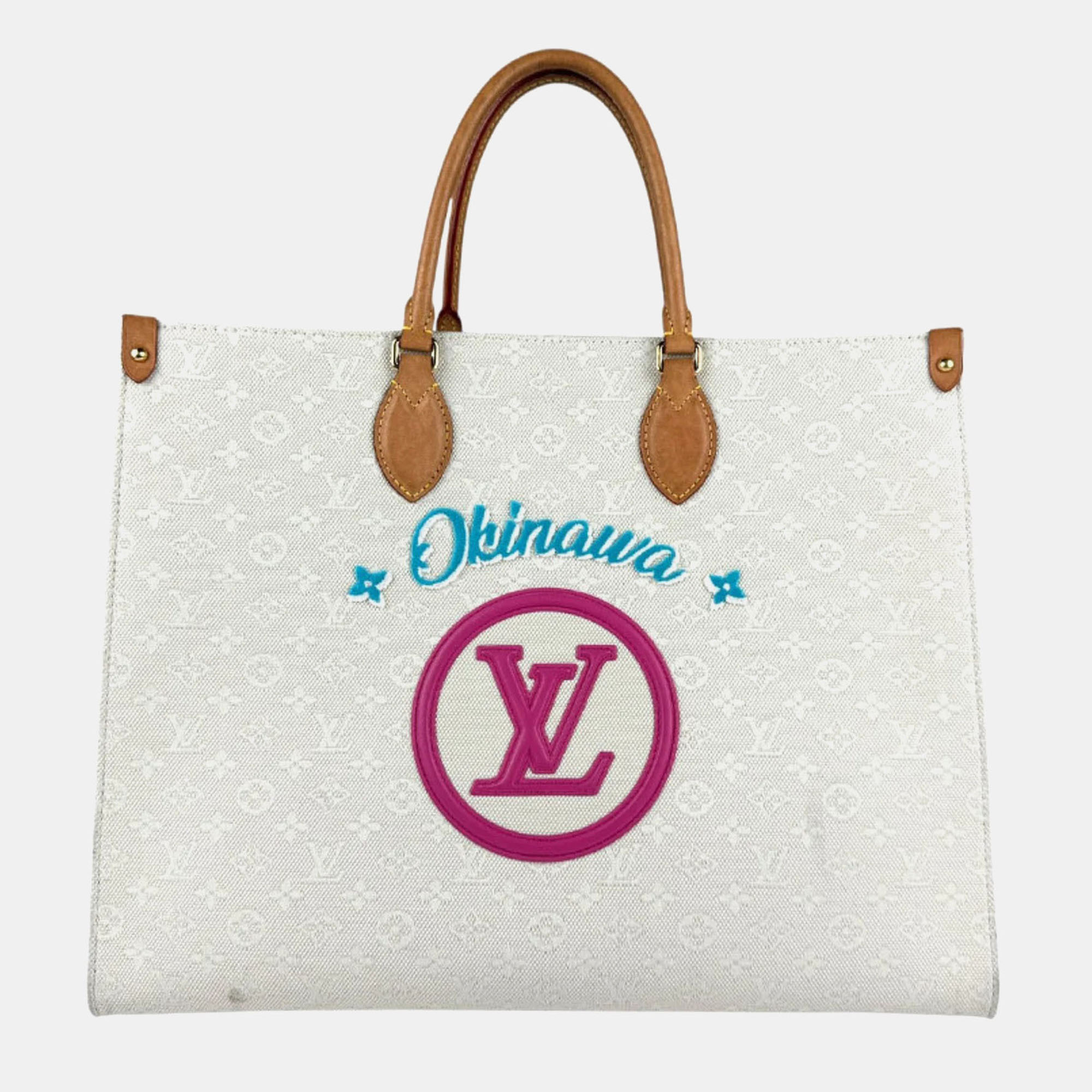 

Louis Vuitton Okinawa Limited On The Go GM White Canvas Handbag