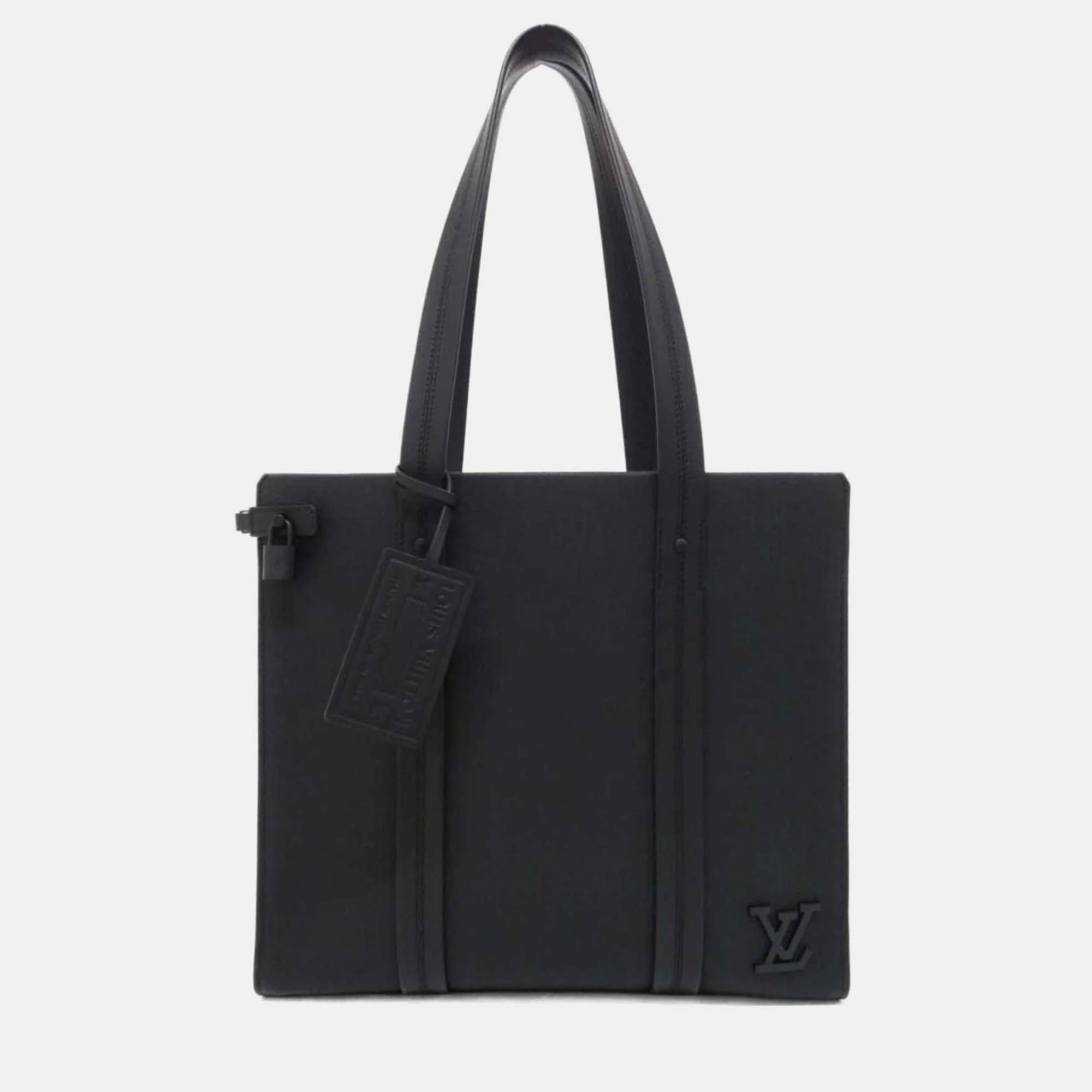 

Louis Vuitton Aerogram Take Off Black Calf Leather Tote
