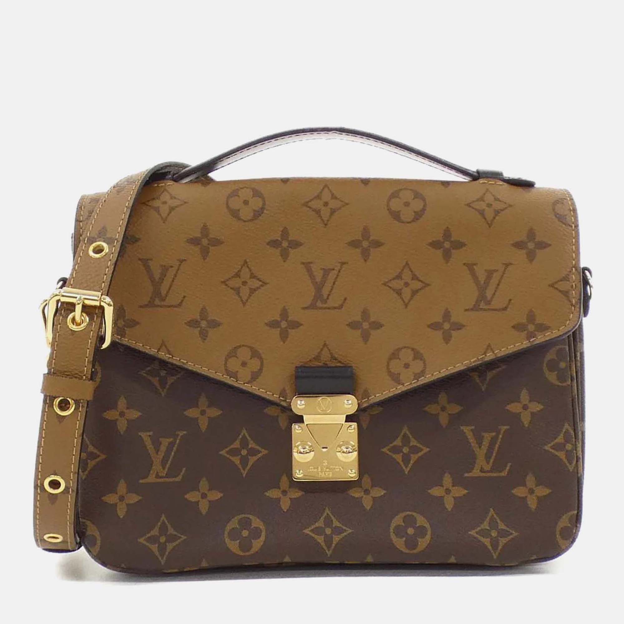 

Louis Vuitton Monogram Reverse Pochette Metis MM Handbag, Brown