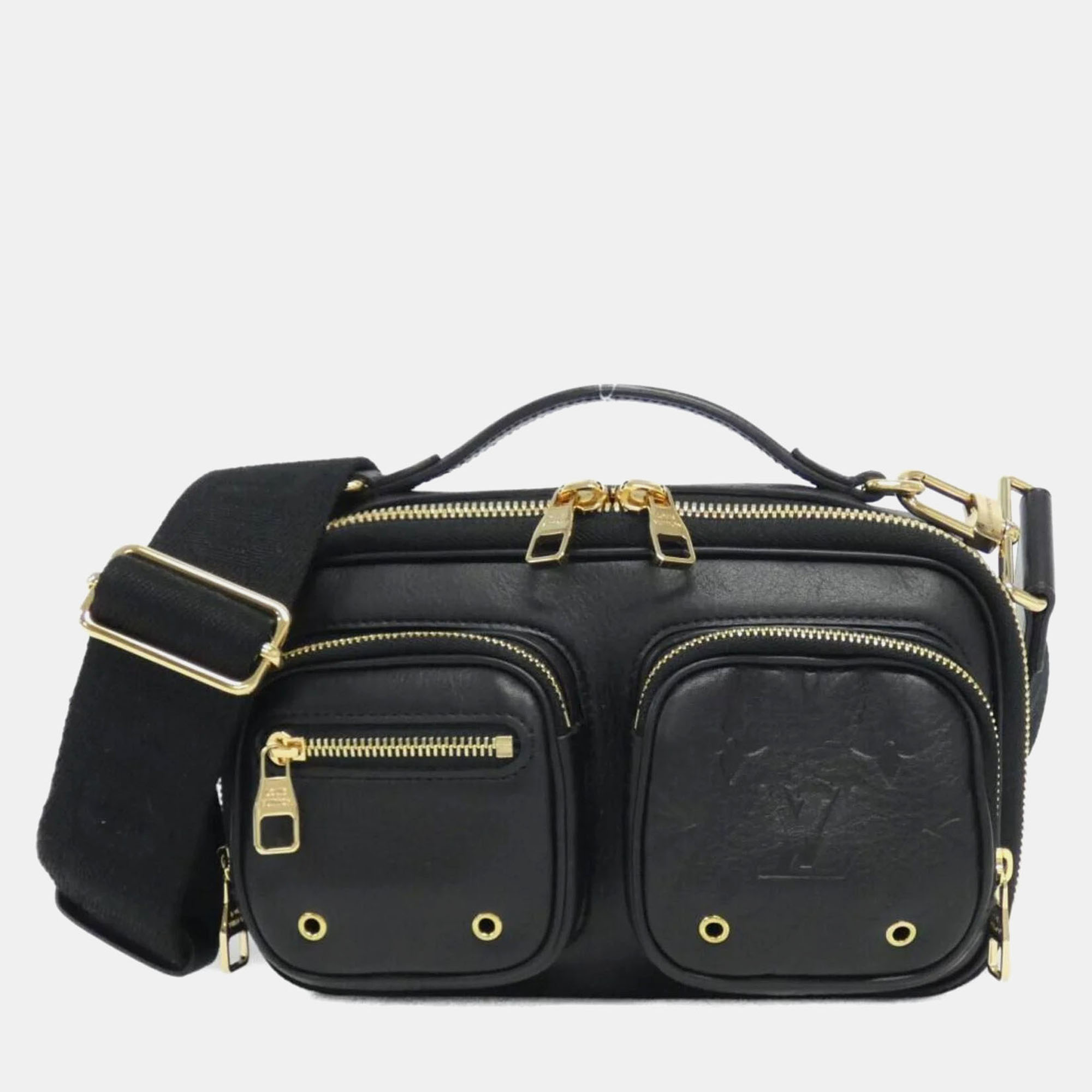 

Louis Vuitton Utility Black Leather Crossbody Shoulder Bag