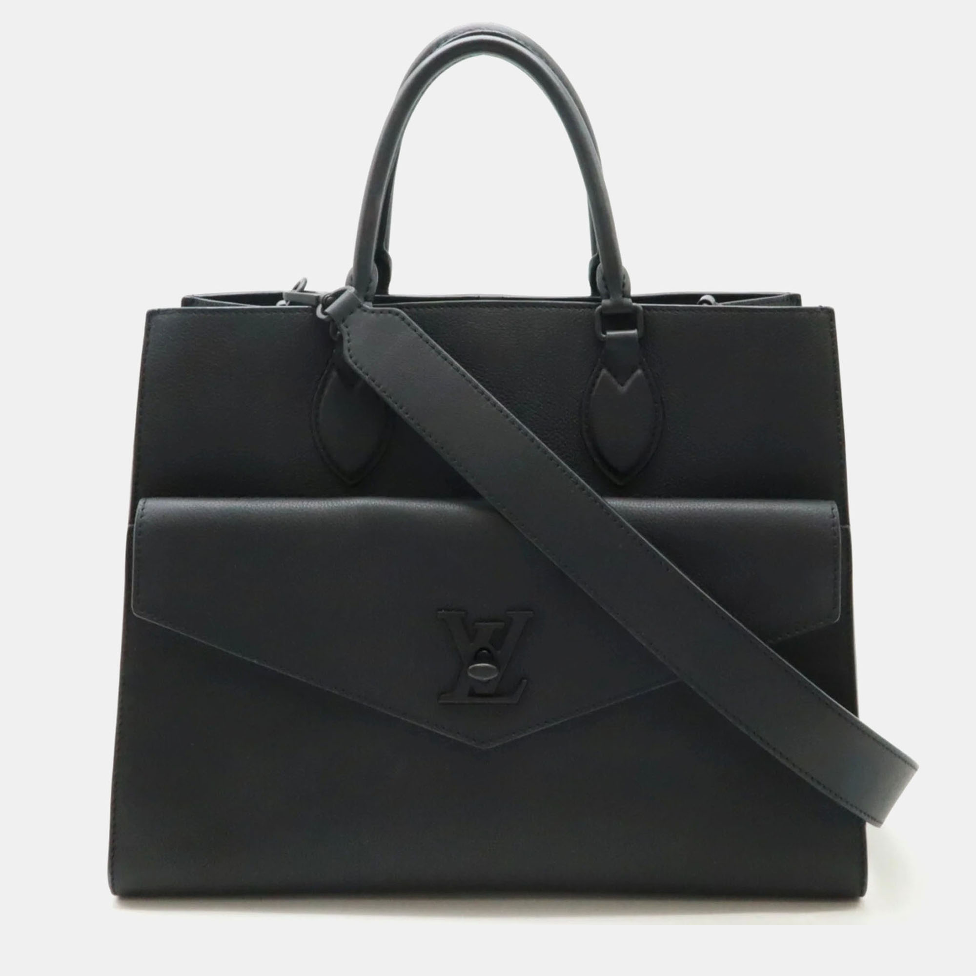 

Louis Vuitton Lockme Tote MM Noir Leather Handbag, Black