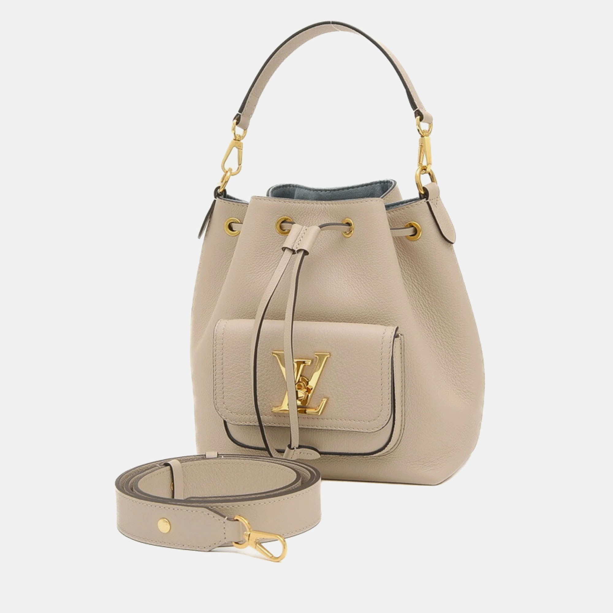 

Louis Vuitton Rock Me Bucket NV Greige Leather Bag, Beige