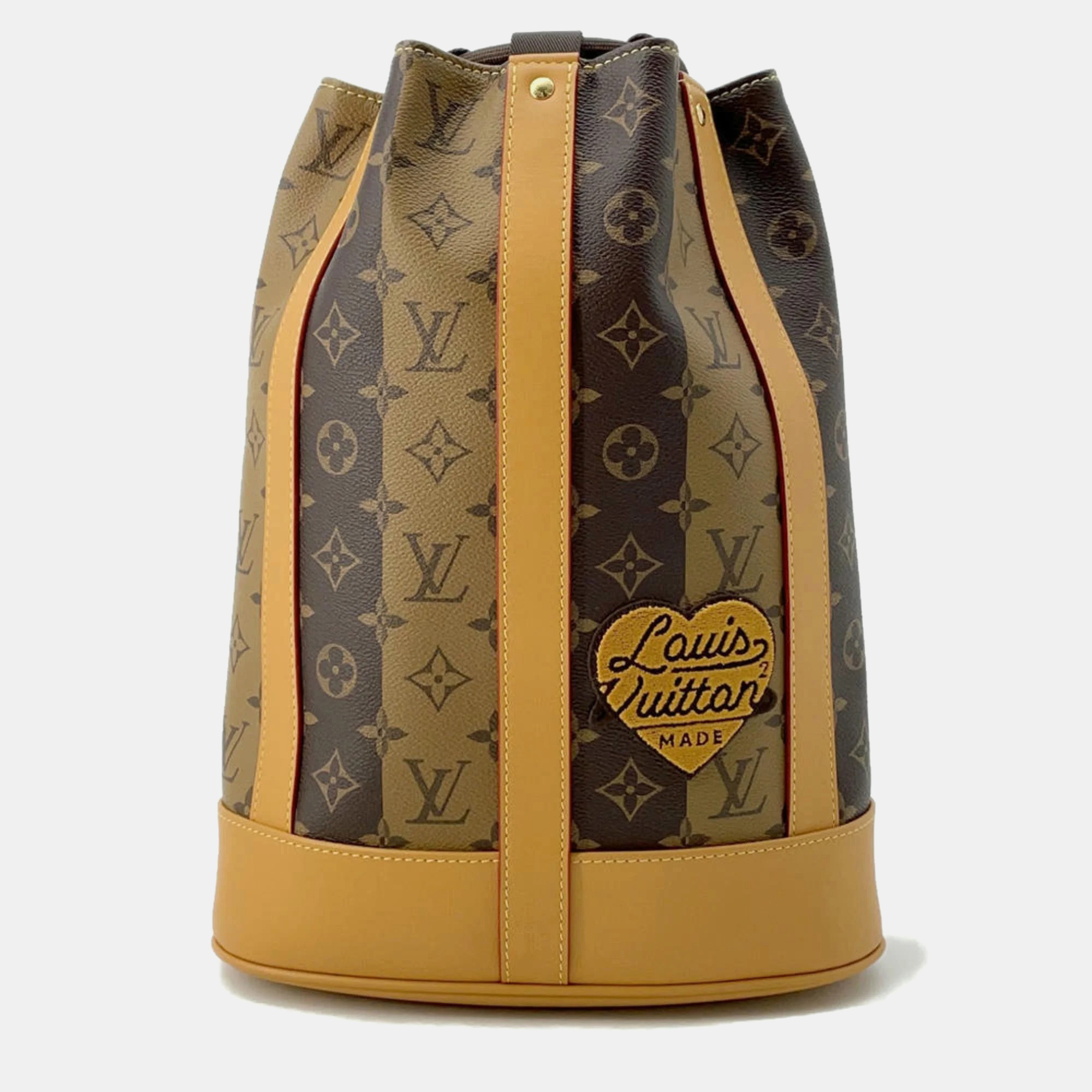 

Louis Vuitton Monogram Stripe Randonne Backpack, Brown