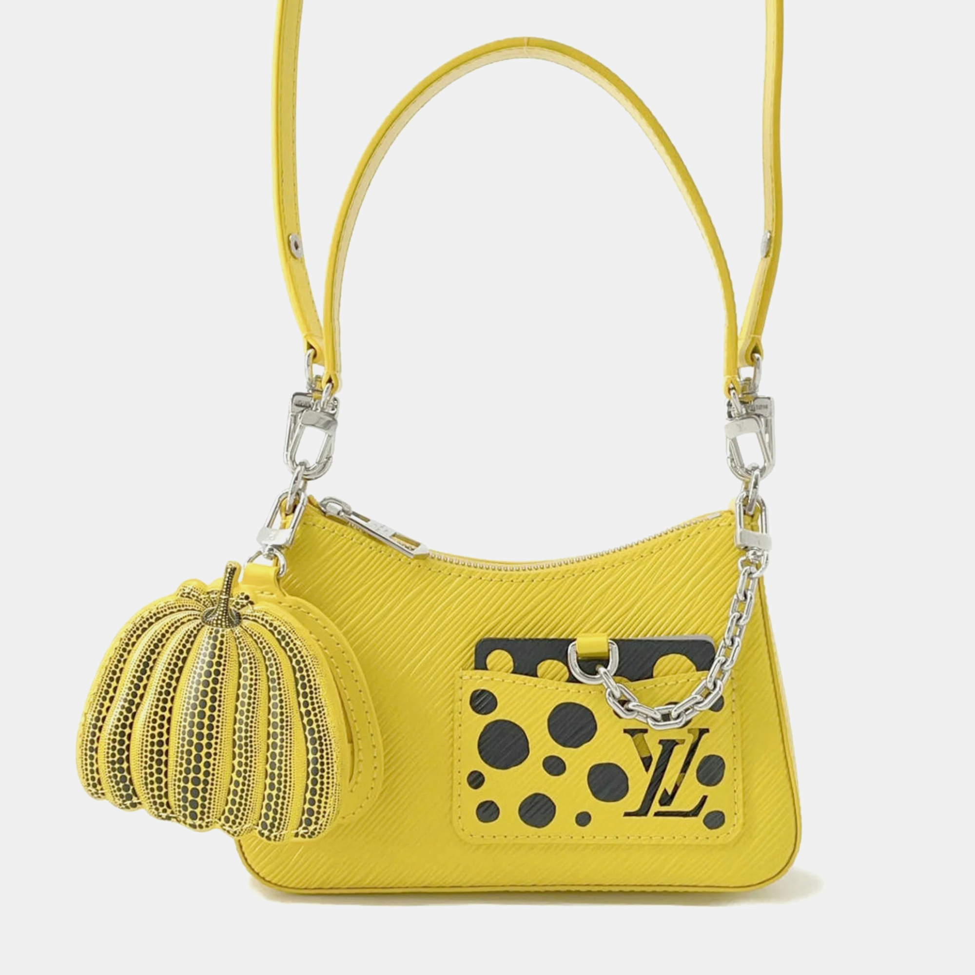 

Louis Vuitton Malellini Epi Leather Yellow Shoulder Bag