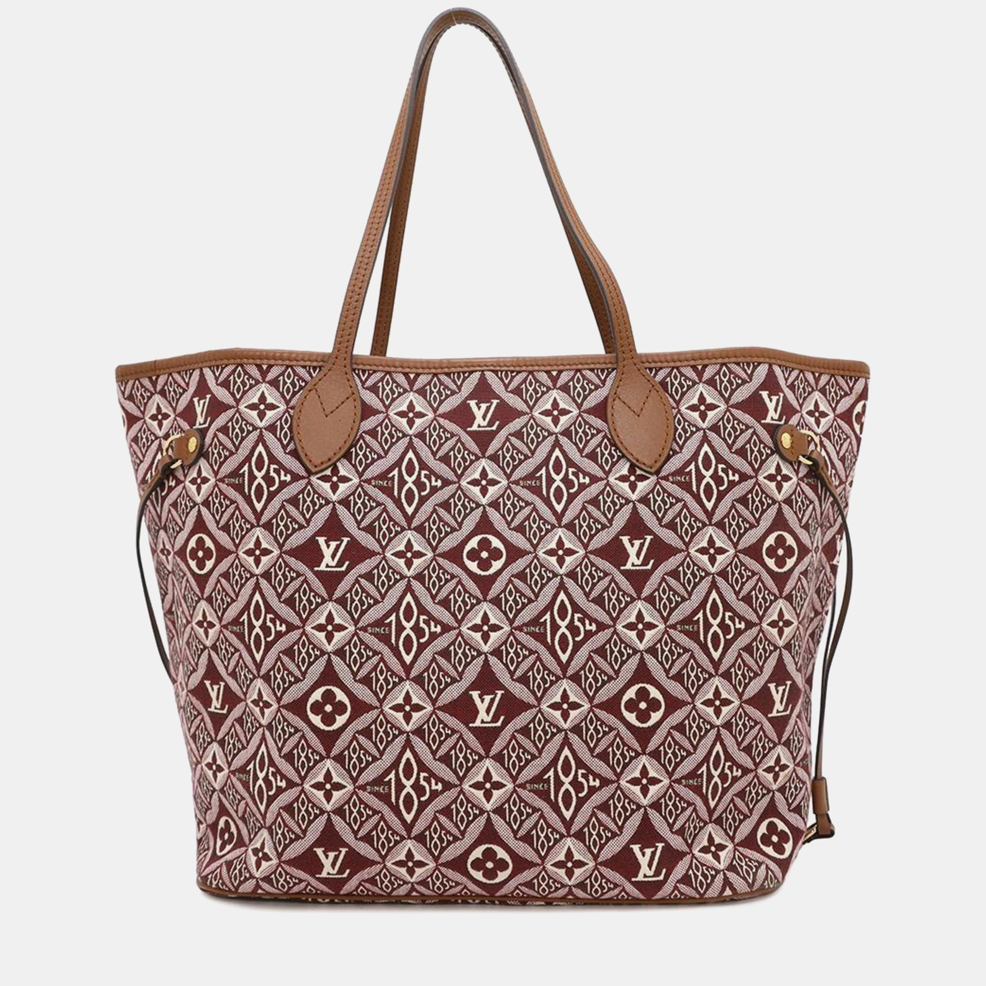 

Louis Vuitton Neverfull Mm Since1854 Monogram Jacquard Tote Bag, Red