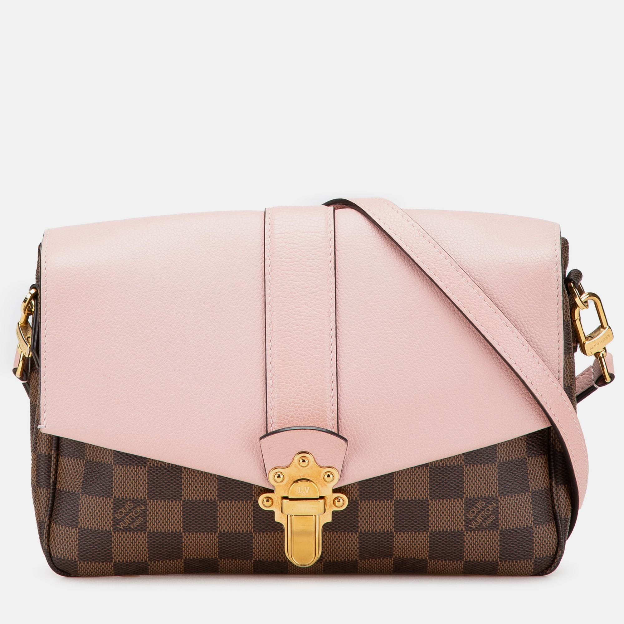 

Louis Vuitton Brown/Pink Damier Ebene Clapton PM