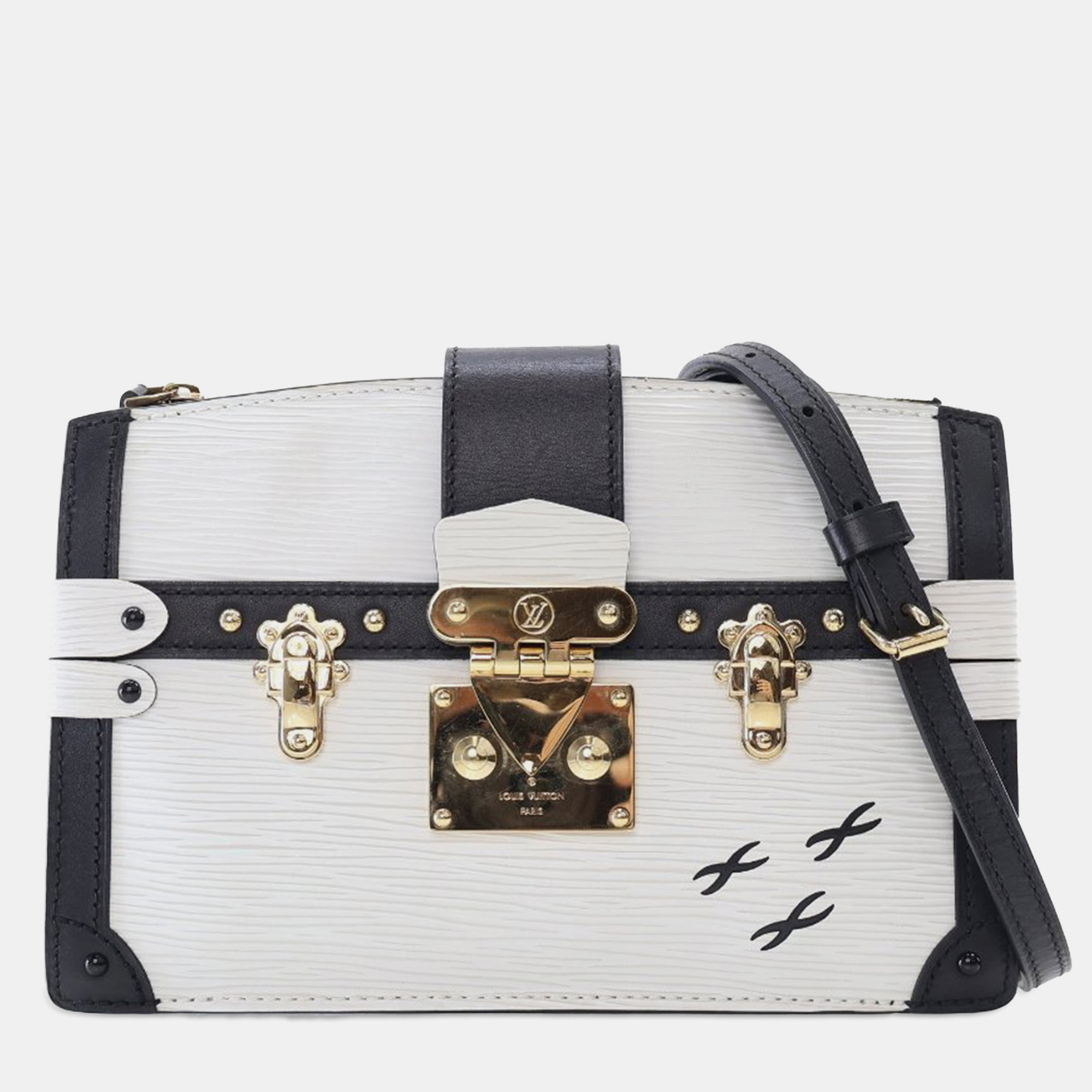 

Louis Vuitton Black/White Epi Trunk Clutch