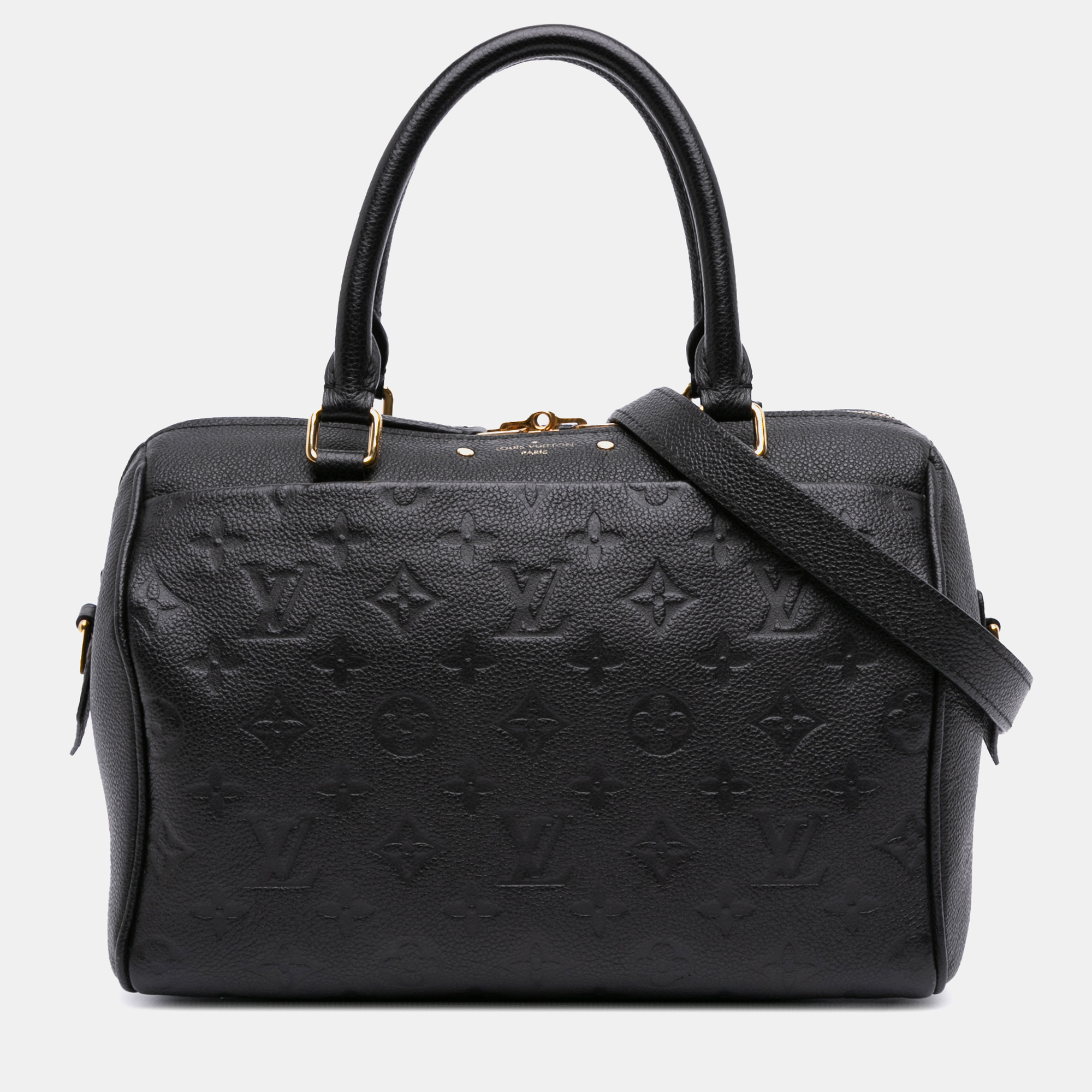 

Louis Vuitton Black Monogram Empreinte Speedy Bandouliere 25