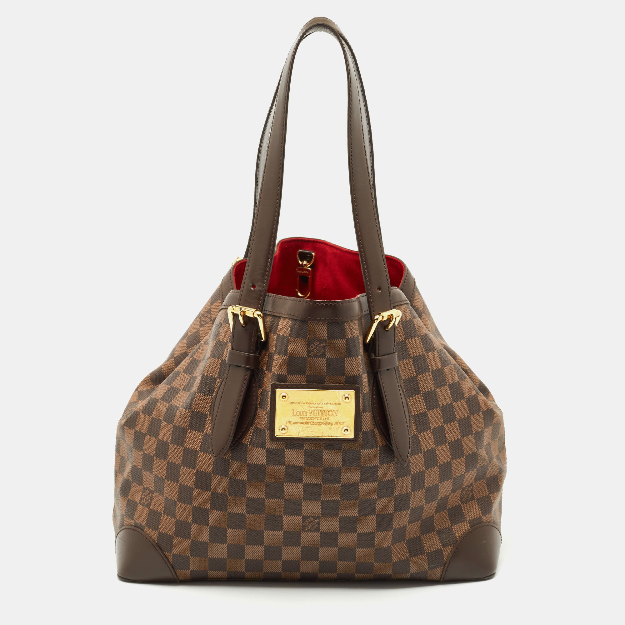 

Louis Vuitton Damier Ebene Canvas Hampstead MM Bag, Brown