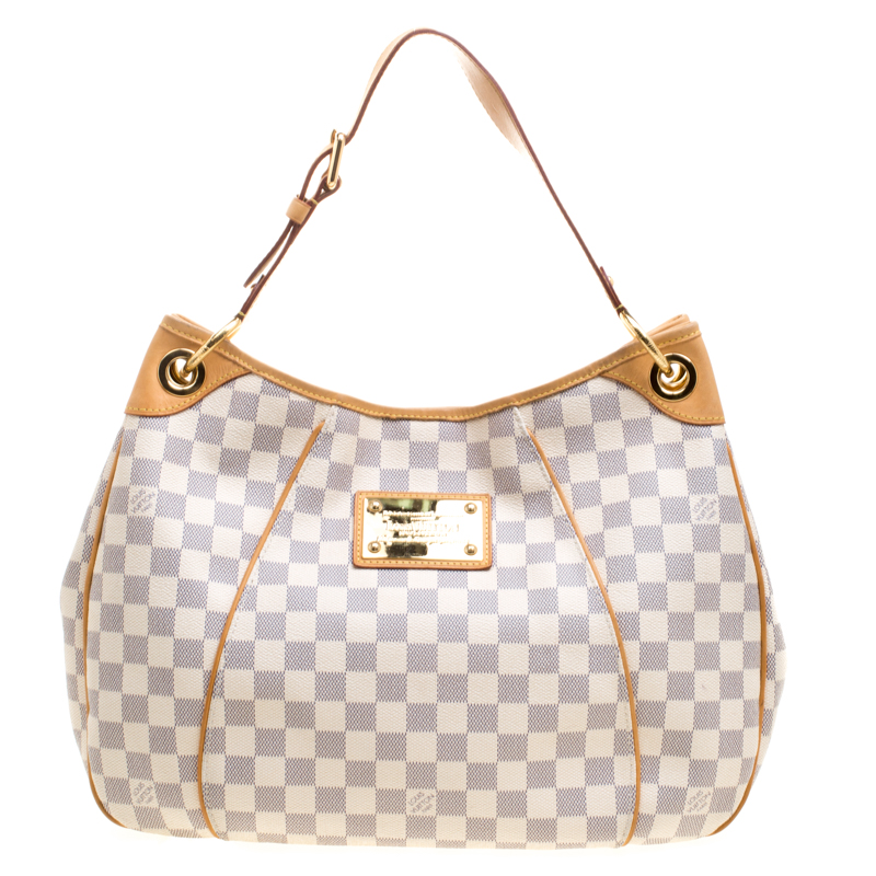Pre Owned Louis Vuitton Damier Azur Canvas Galliera PM Bag