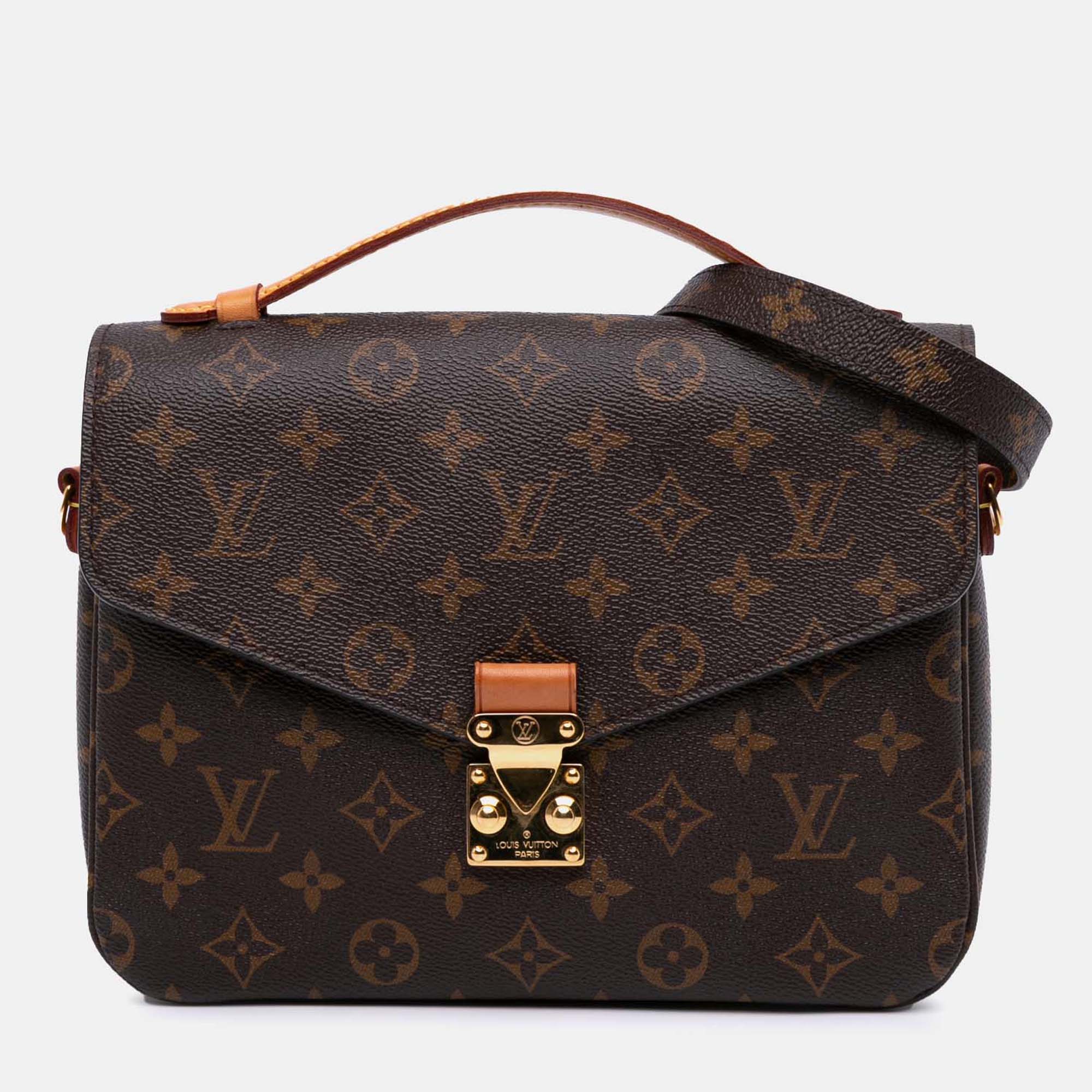 

Louis Vuitton Brown Monogram Pochette Metis