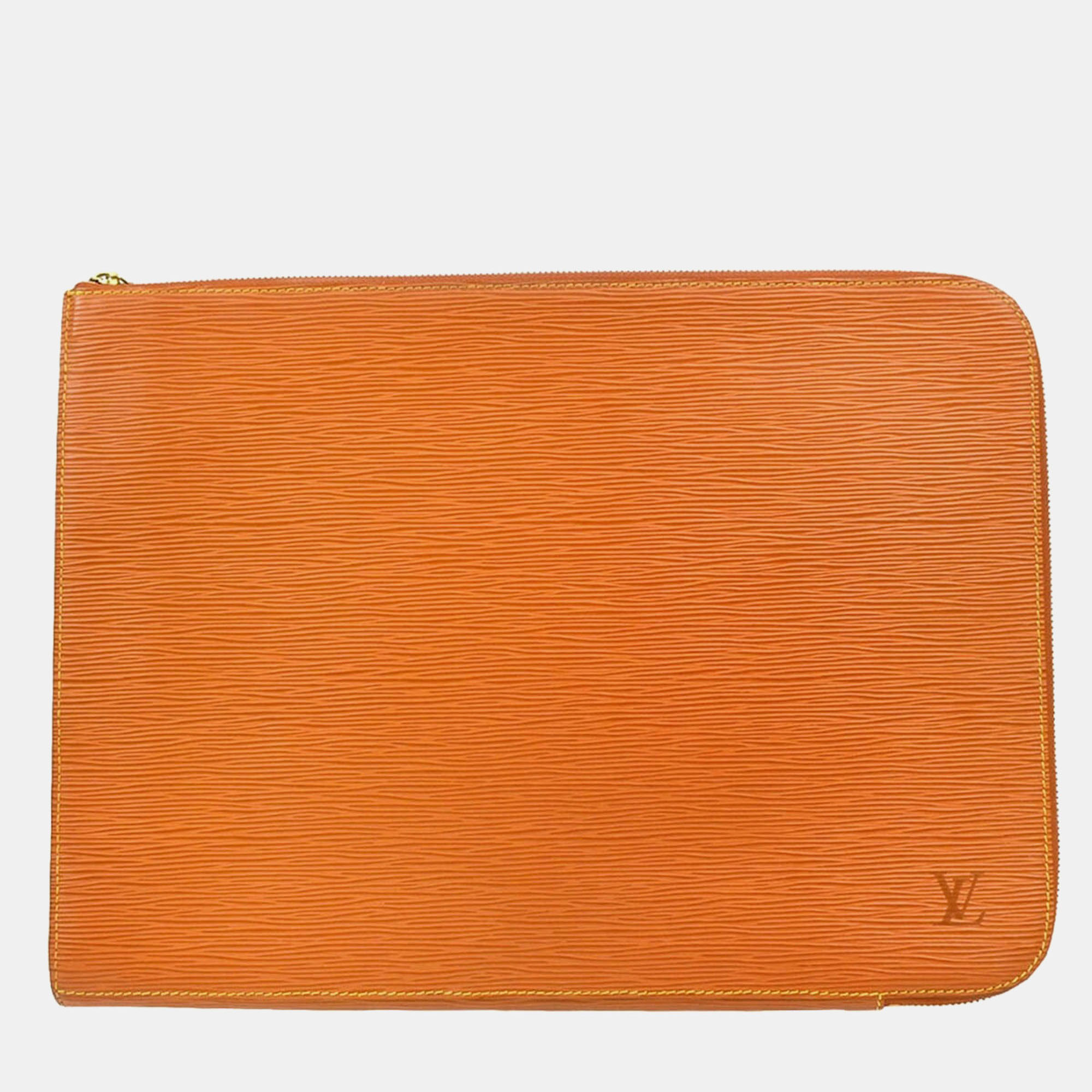 

Louis Vuitton Orange Epi Poche Documents 38 Business Bag