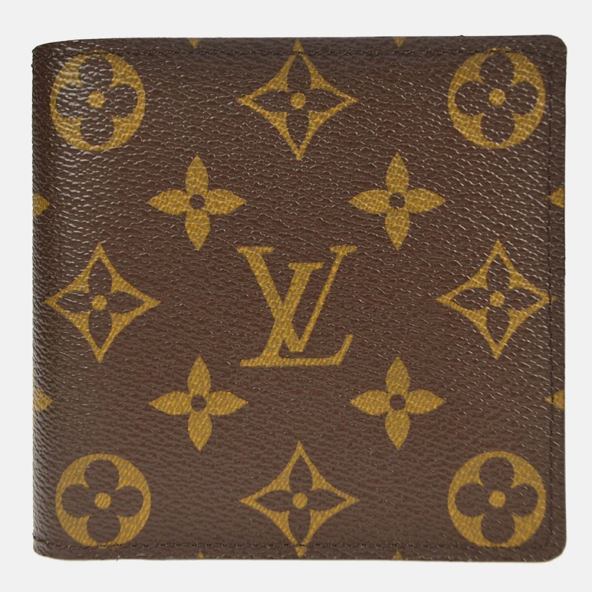 

Louis Vuitton Monogram Portefeuille Marco Wallet Purse, Brown