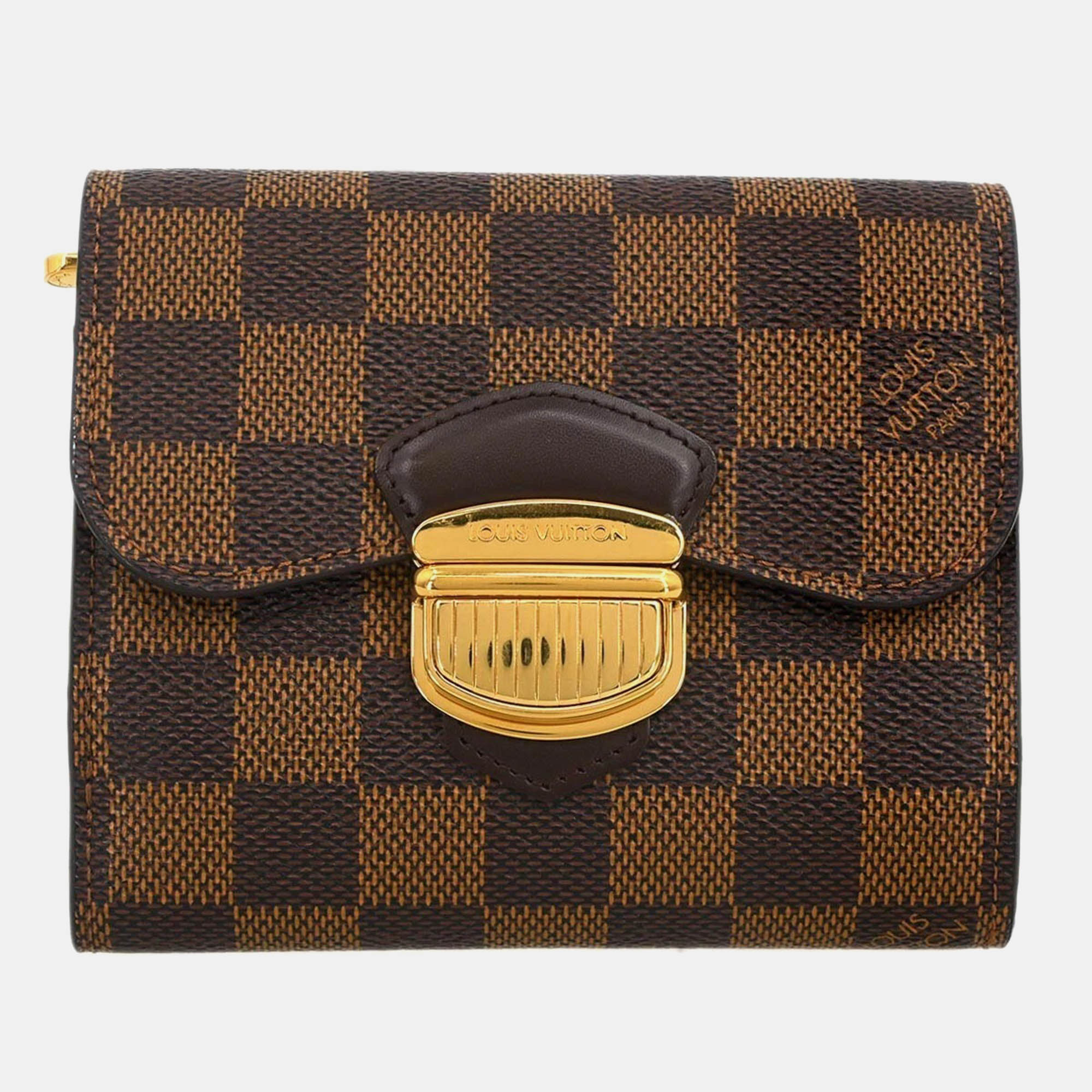 

Louis Vuitton Damier Portefeuille Joy Trifold Wallet, Brown