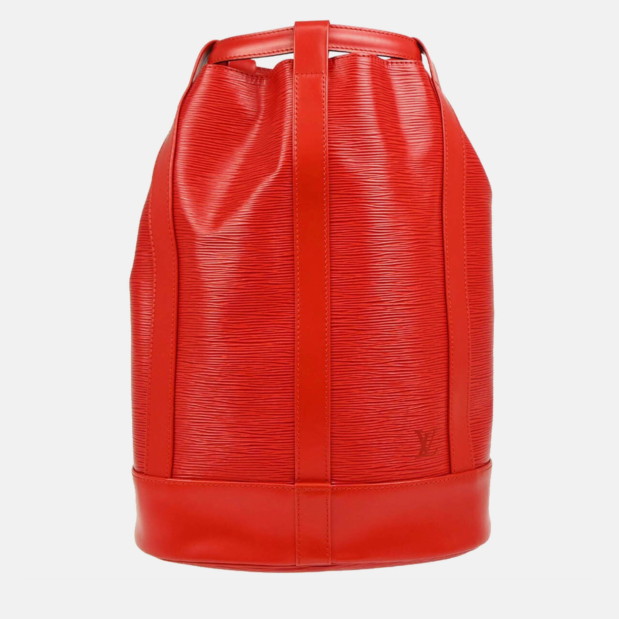 

Louis Vuitton Red Epi Randonnee PM Bucket Shoulder Bag