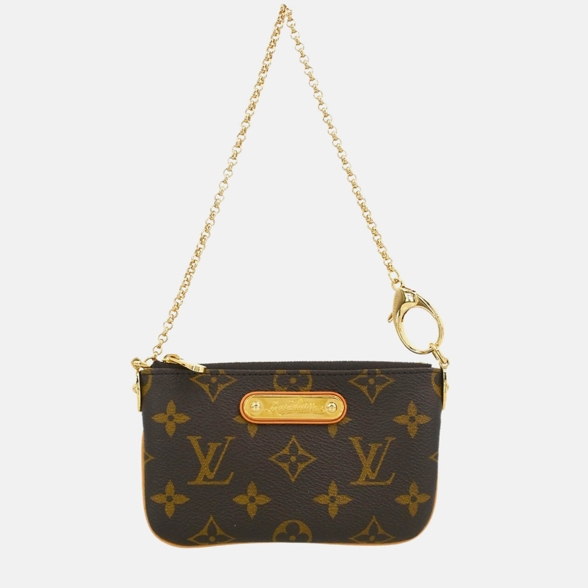 

Louis Vuitton Monogram Pochette Milla PM Handbag, Brown
