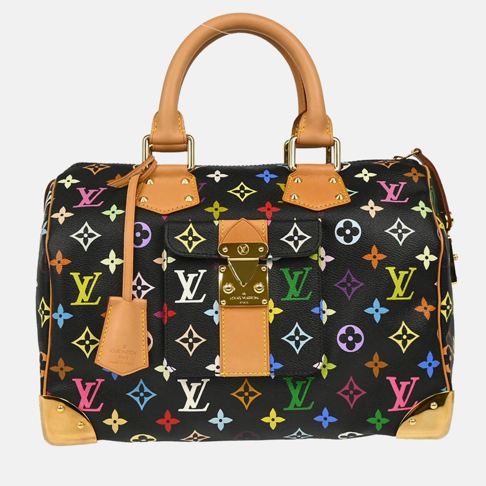

Louis Vuitton Black Monogram Multicolor Speedy 30 Handbag