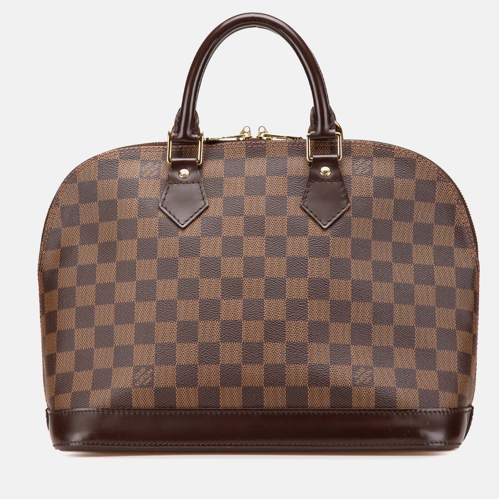 

Louis Vuitton Brown Damier Ebene Alma PM Handbag