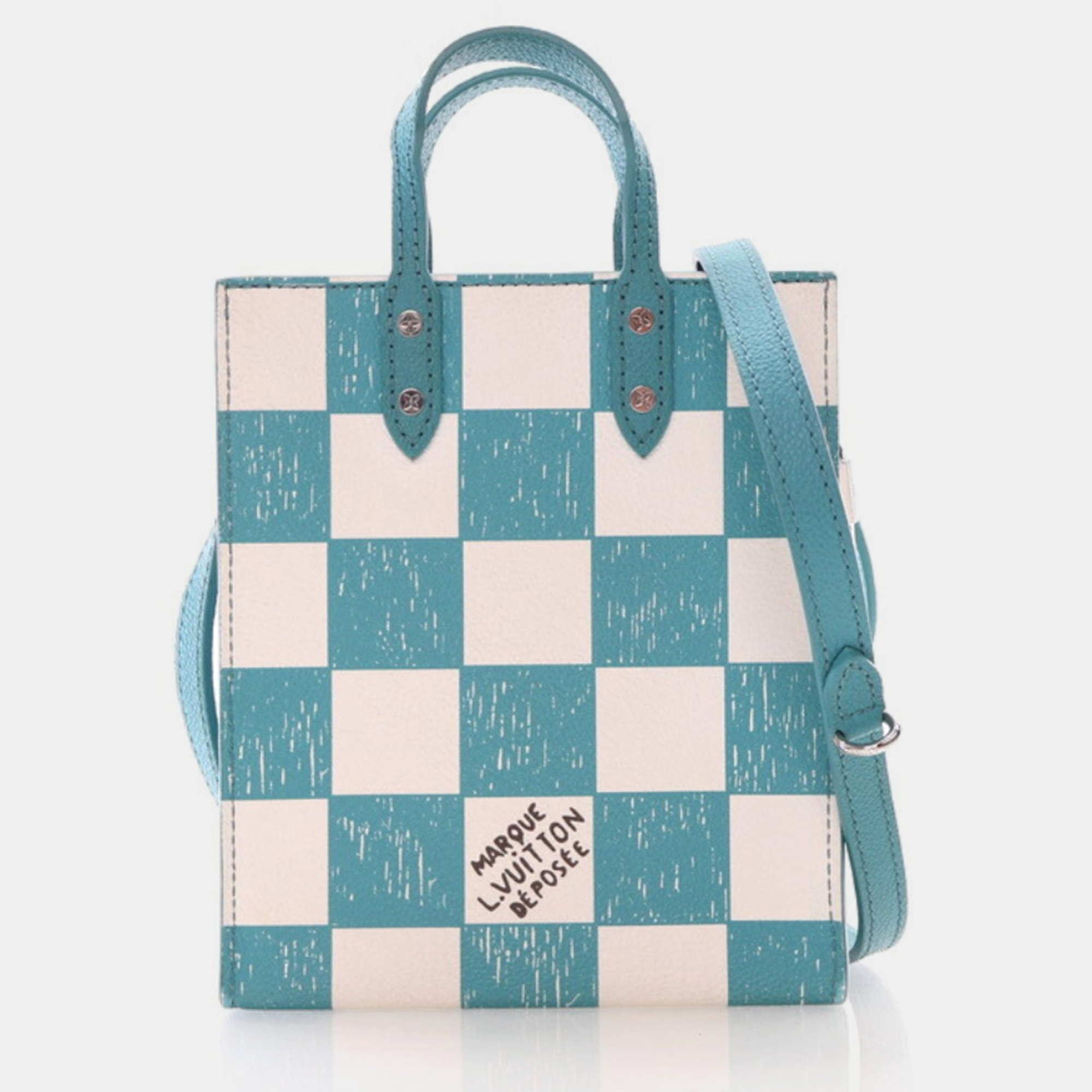 

Louis Vuitton Damier Checkerboard Sac Plat, Blue