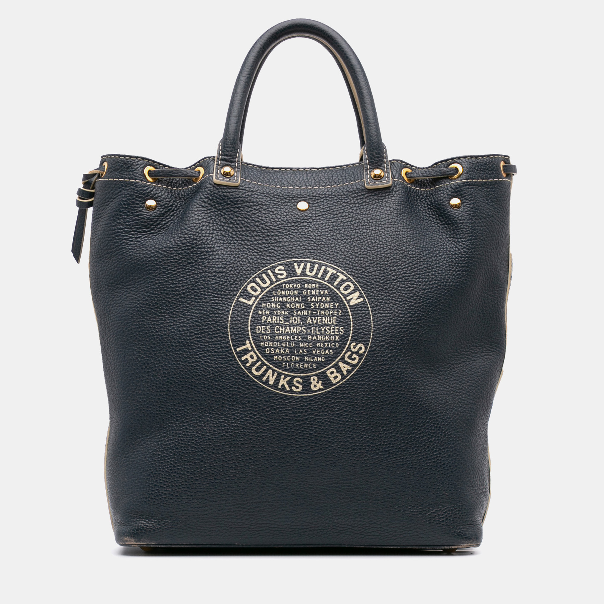 

Louis Vuitton Navy Blue Tobago Trunks and Bags Shoe Bag