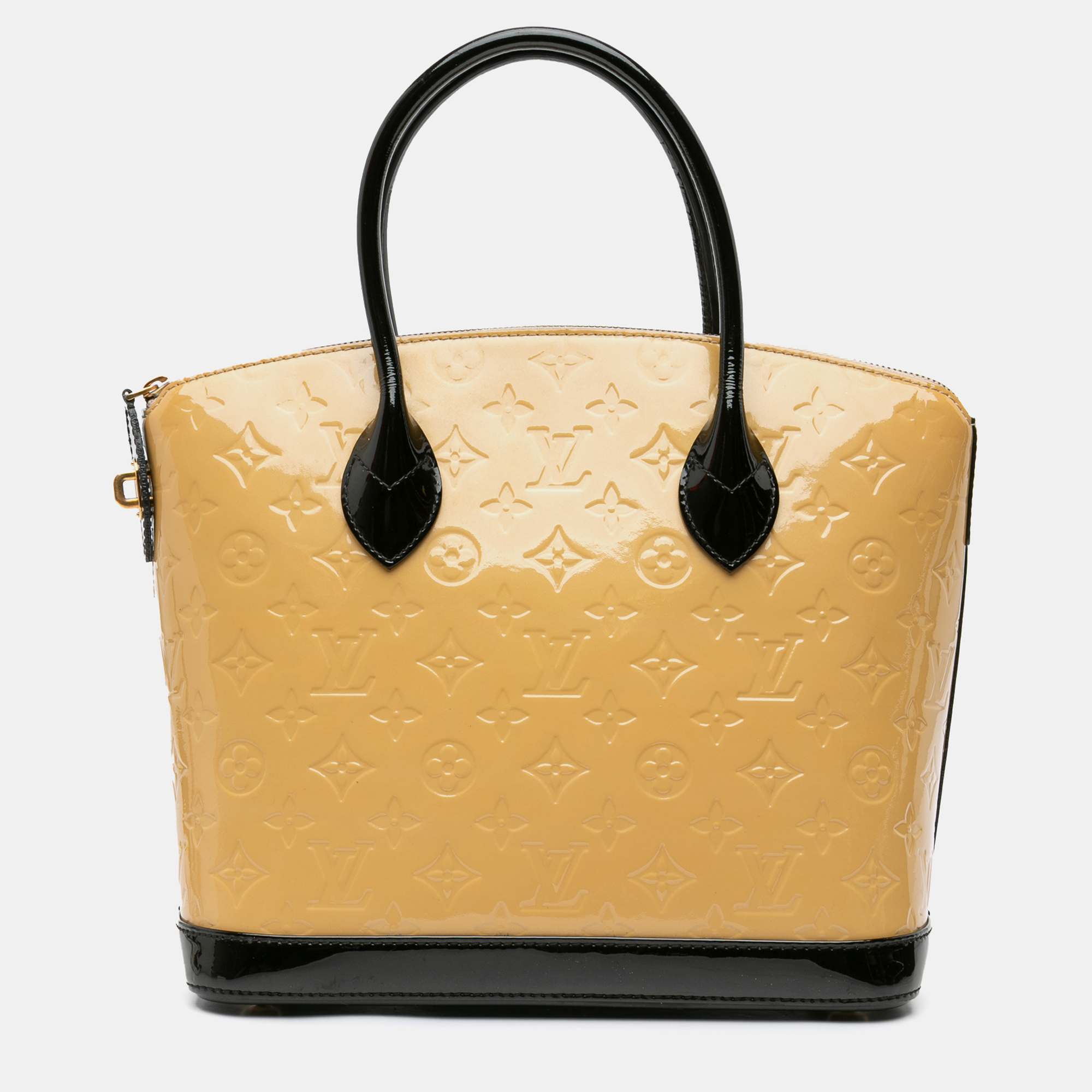 

Louis Vuitton Beige/Black Monogram Vernis Lockit PM