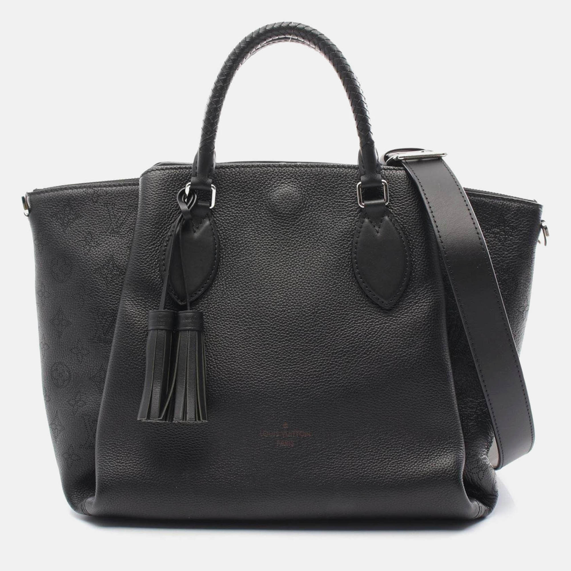 

Louis Vuitton Omea Haumea Mahina Noir Handbag Leather Black Bag