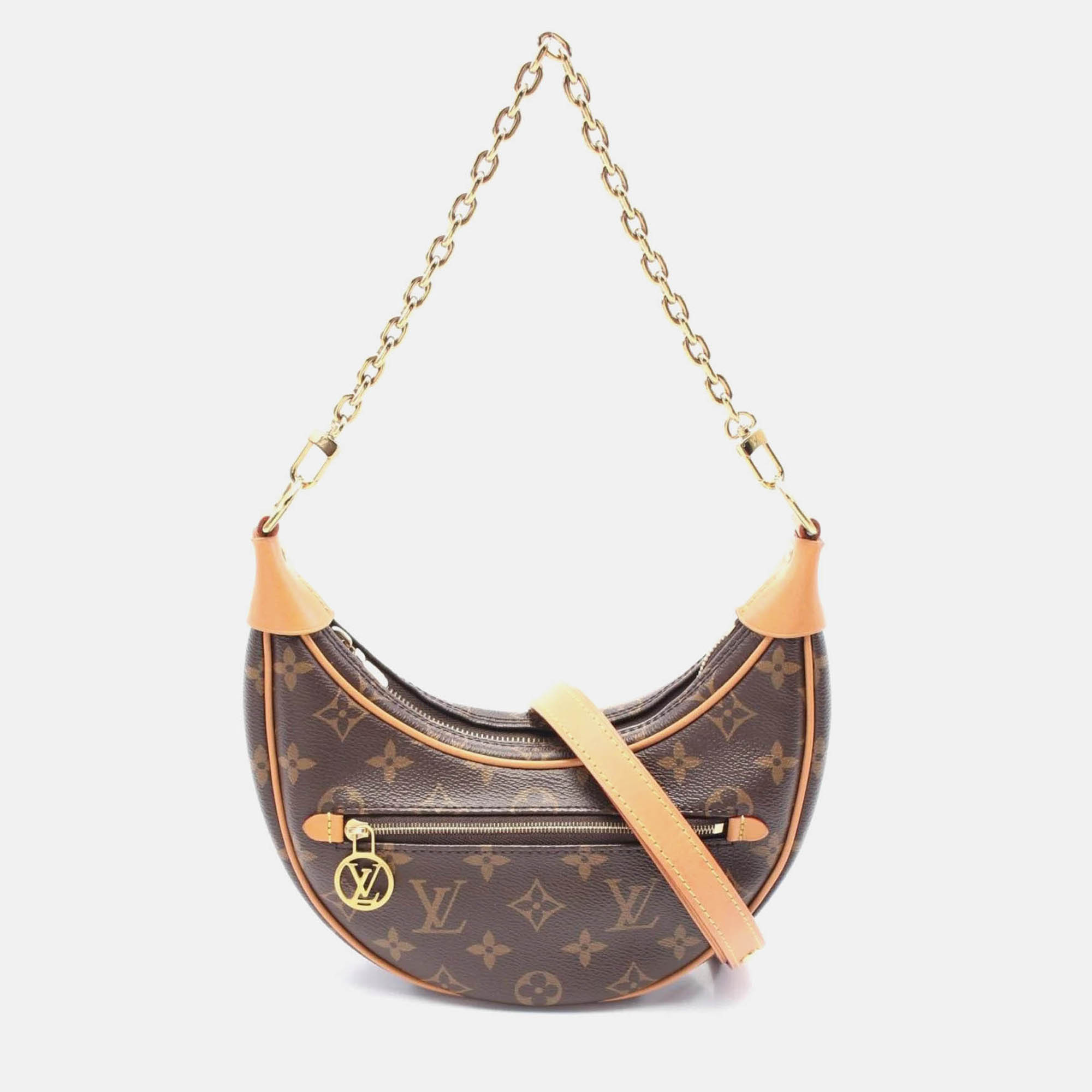 

Louis Vuitton Loop Monogram Shoulder Bag Coated Canvas Leather Brown