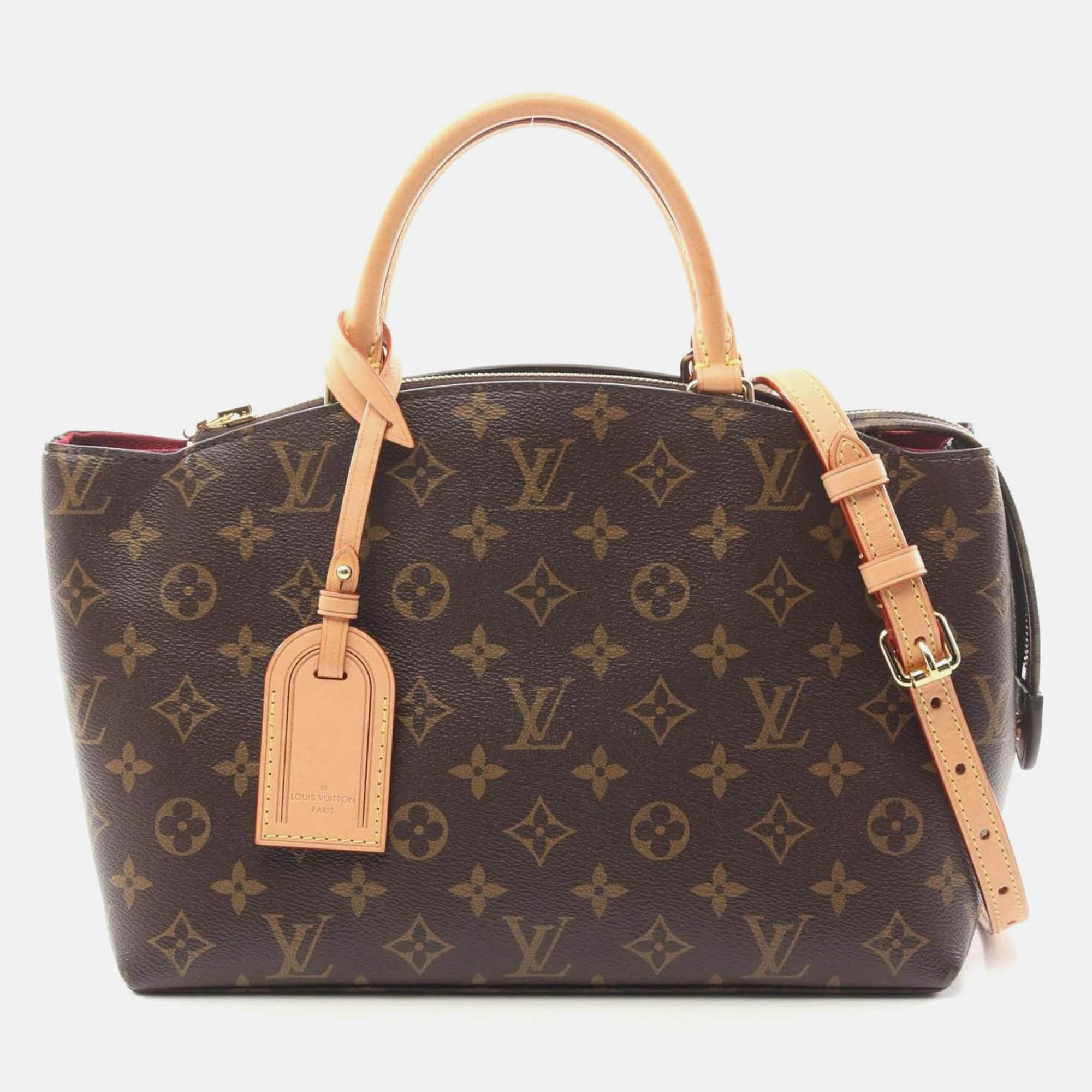 

Louis Vuitton Petit Pale Pm Handbag Coated Canvas Leather Monogram Brown