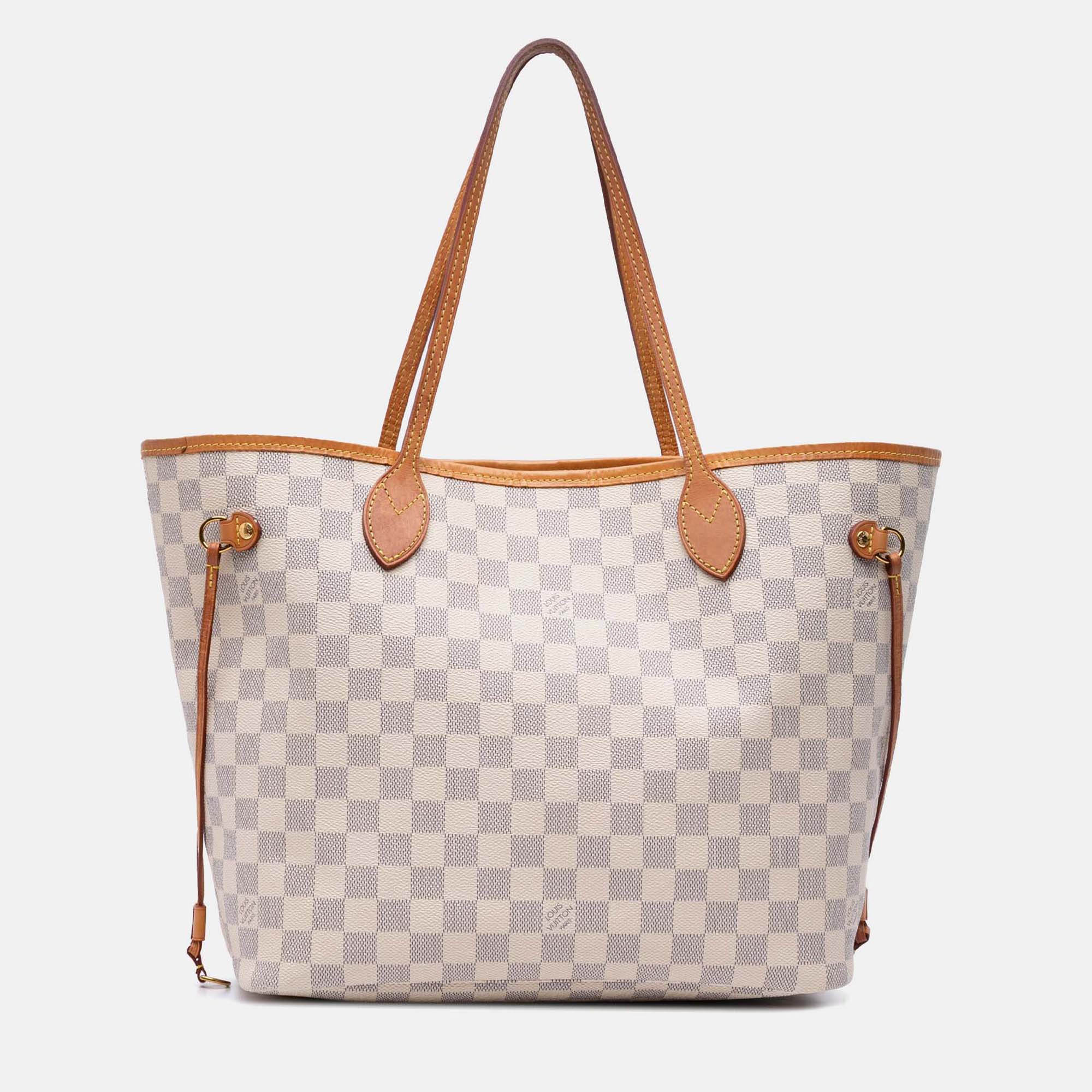 

Louis Vuitton Damier Azur Neverfull MM, White