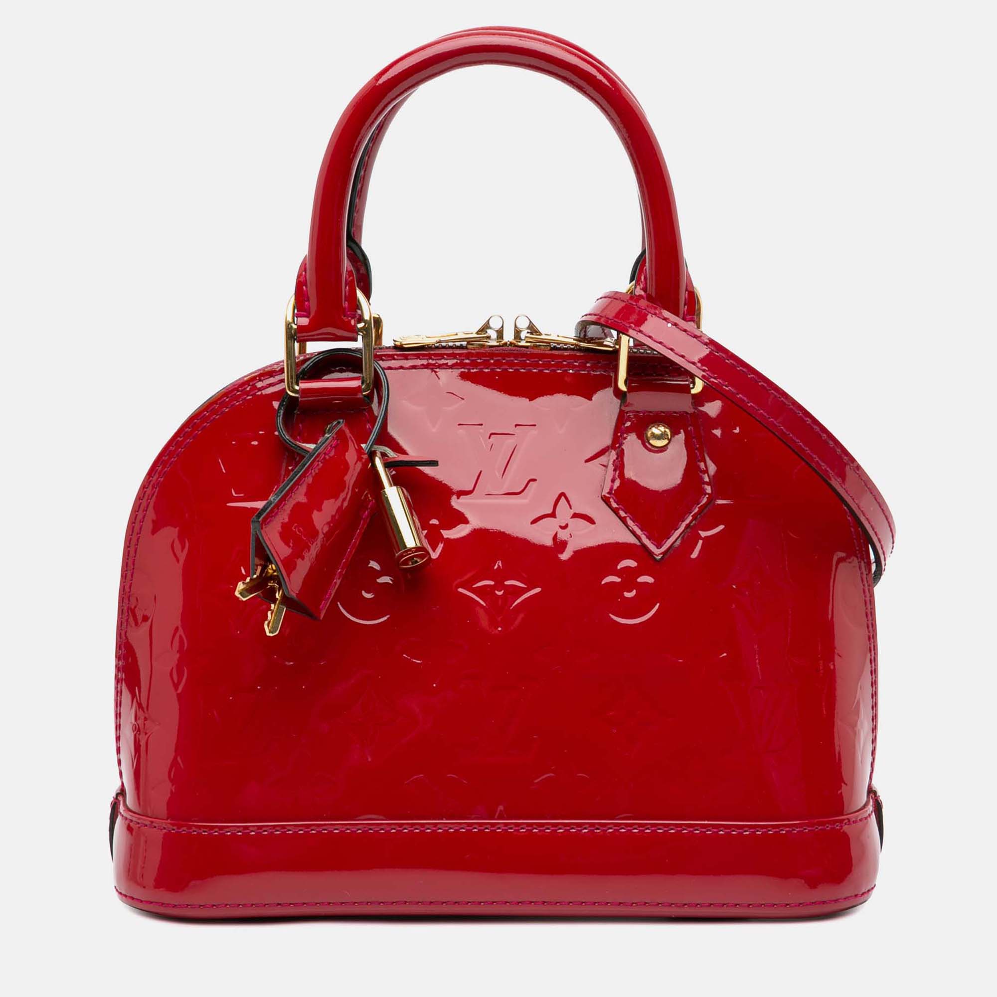 

Louis Vuitton Red Monogram Vernis Alma BB