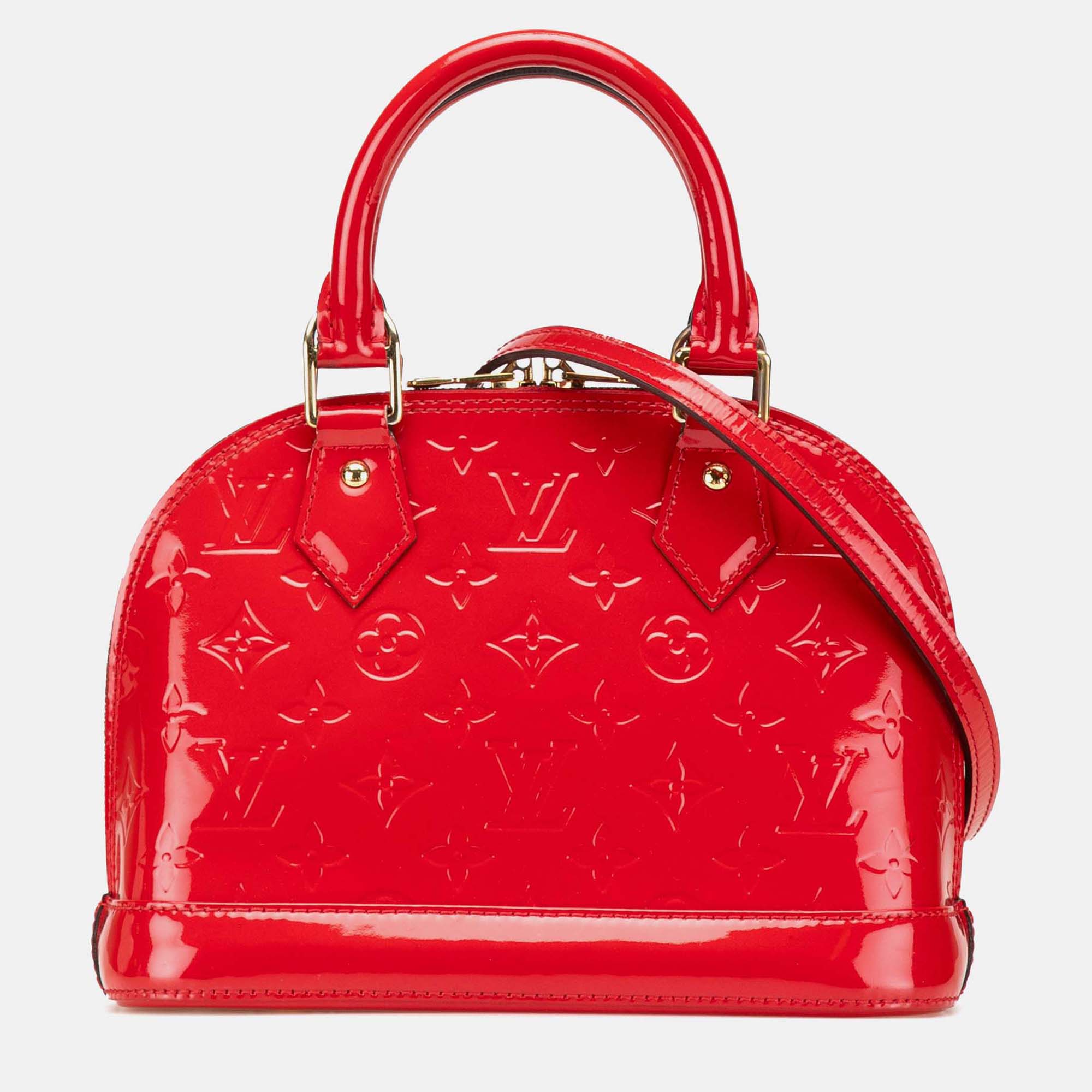 

Louis Vuitton Red Monogram Vernis Alma BB