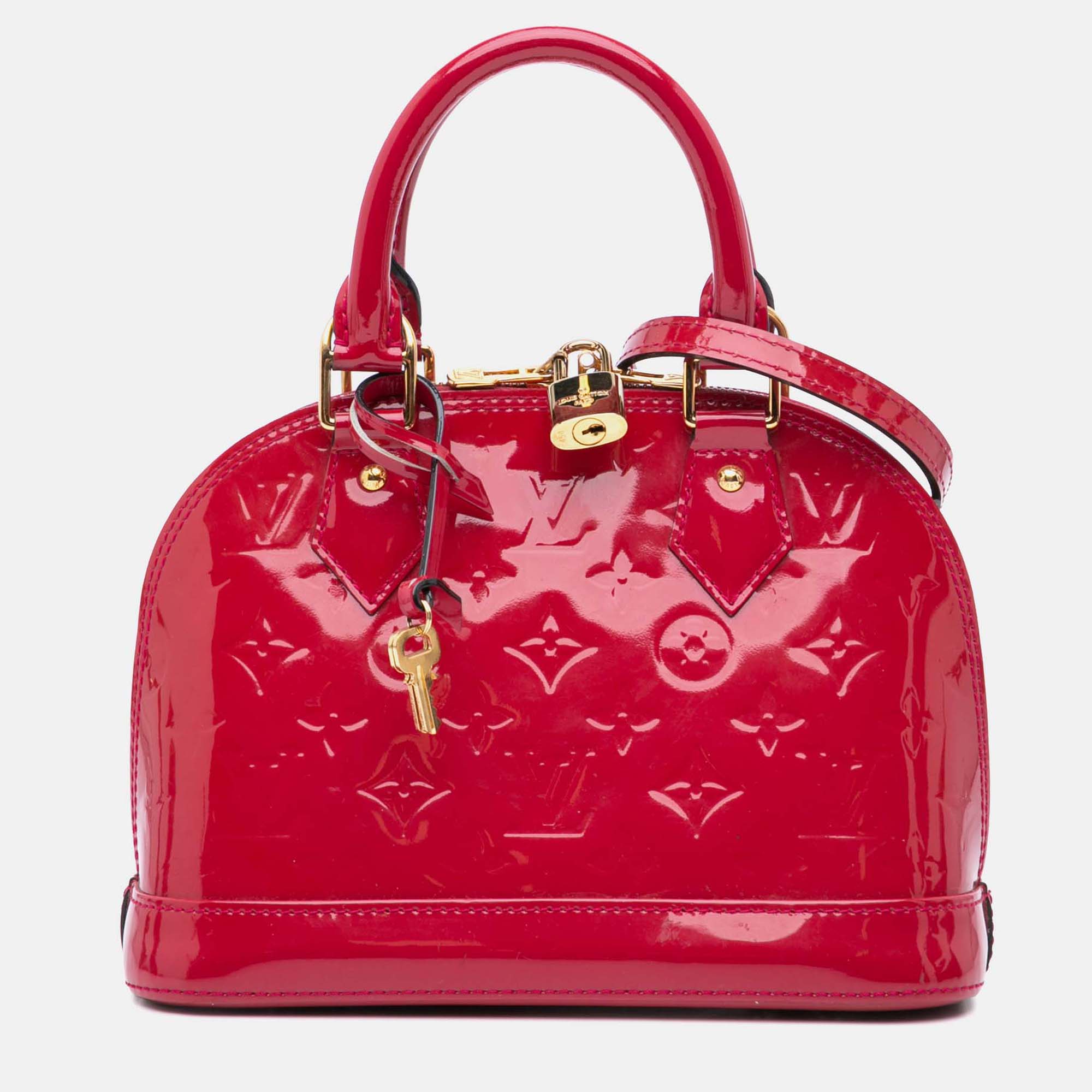 

Louis Vuitton Red Monogram Vernis Alma BB