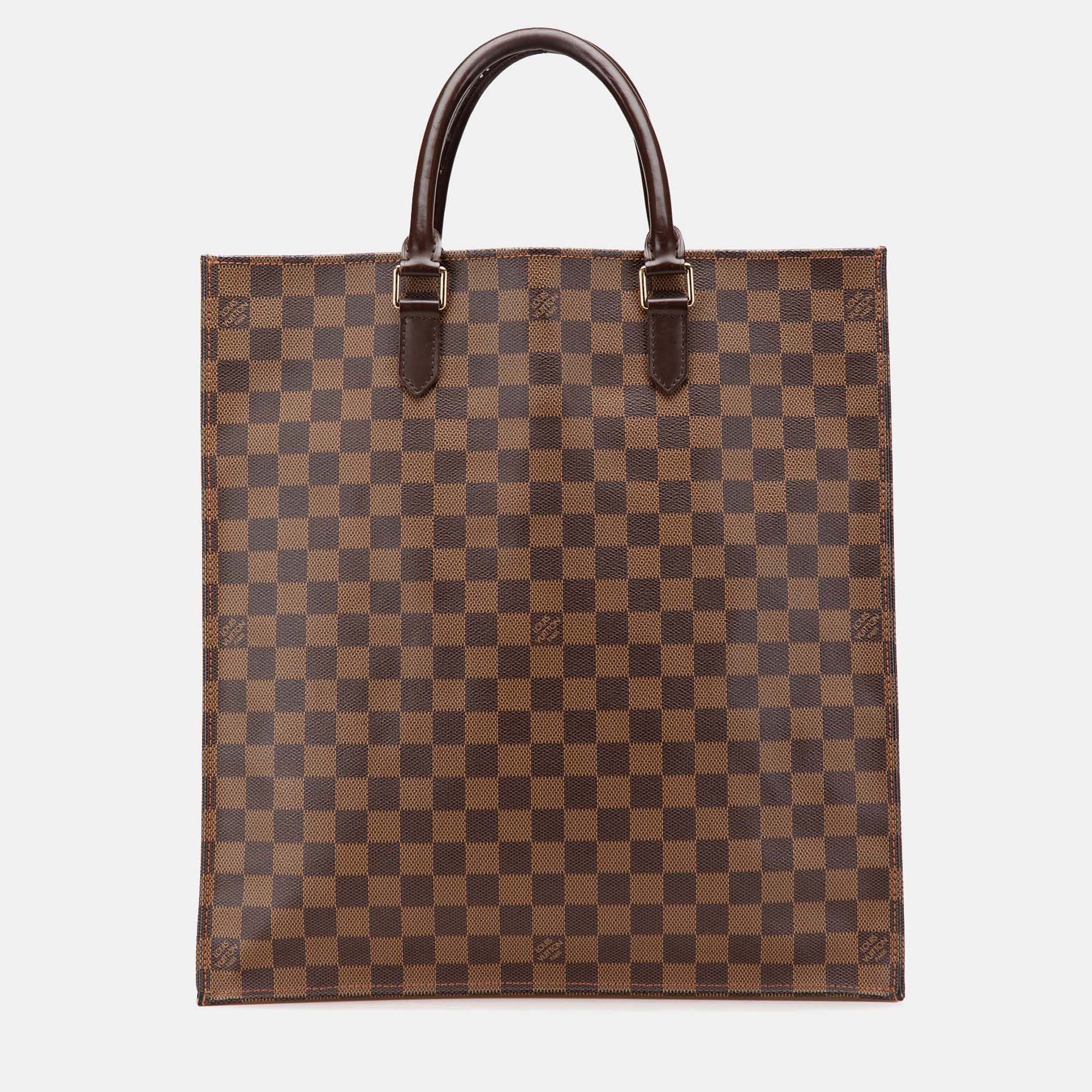 

Louis Vuitton Brown Damier Ebene Sac Plat