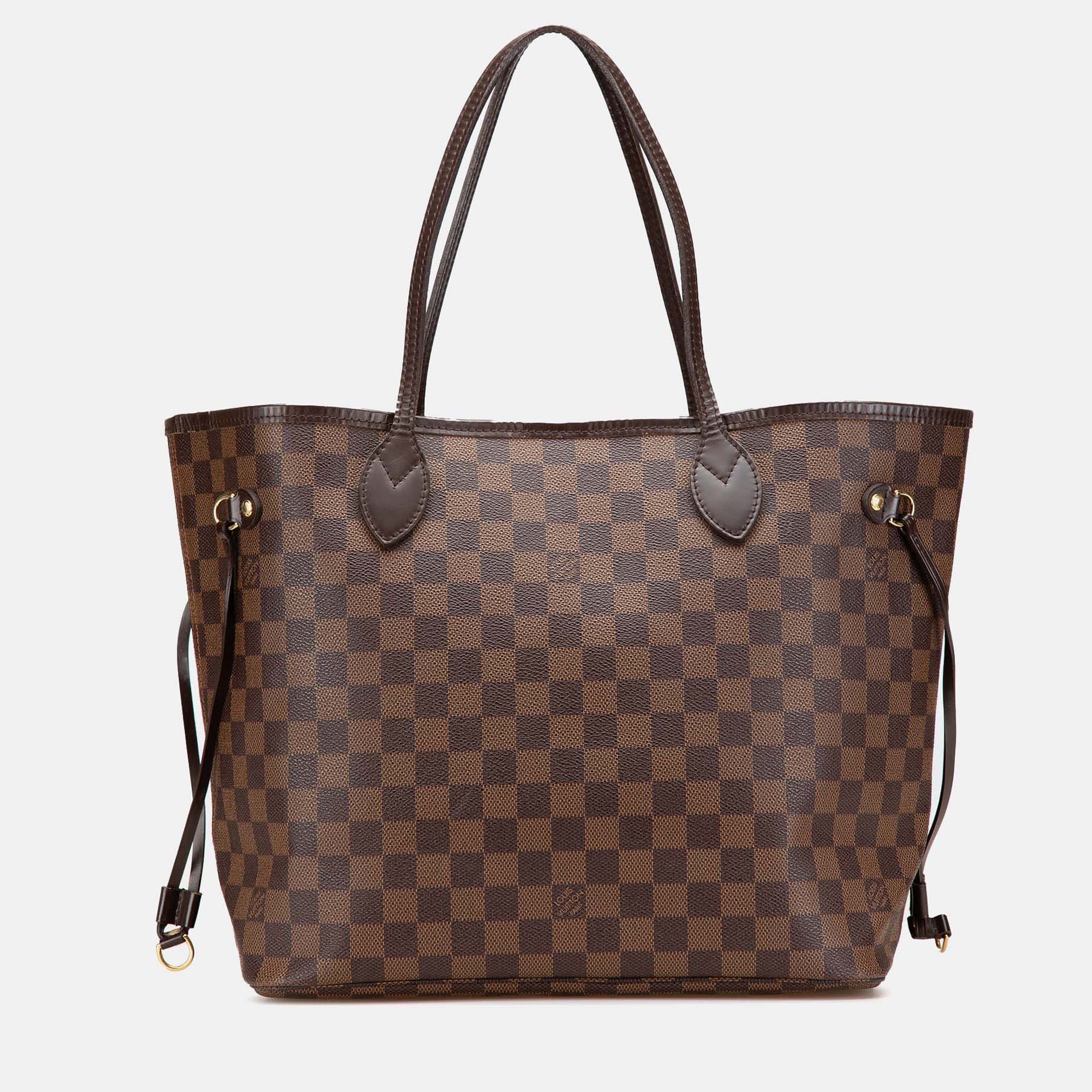 

Louis Vuitton Brown Damier Ebene Neverfull MM