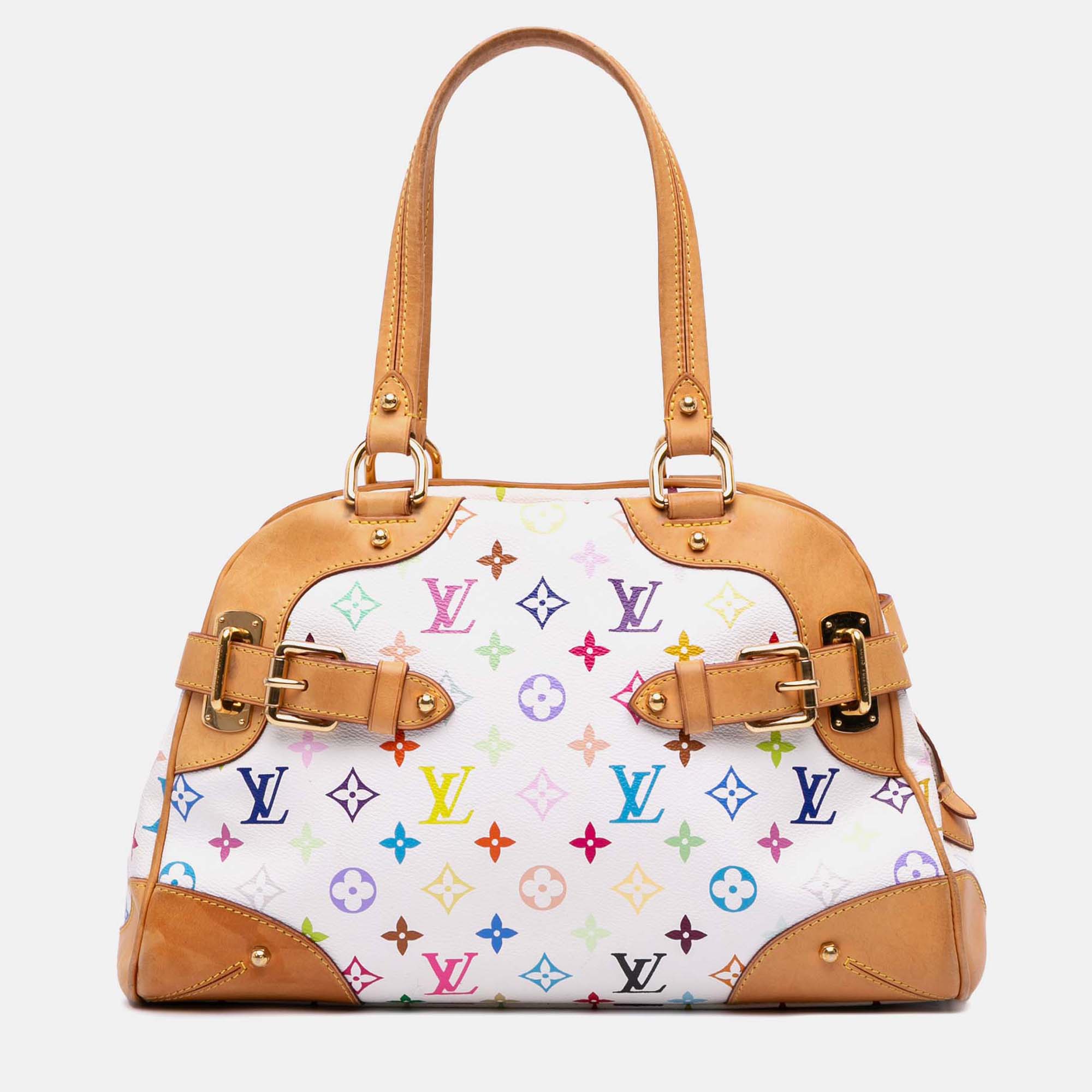 

Louis Vuitton White Monogram Multicolore Claudia, Brown