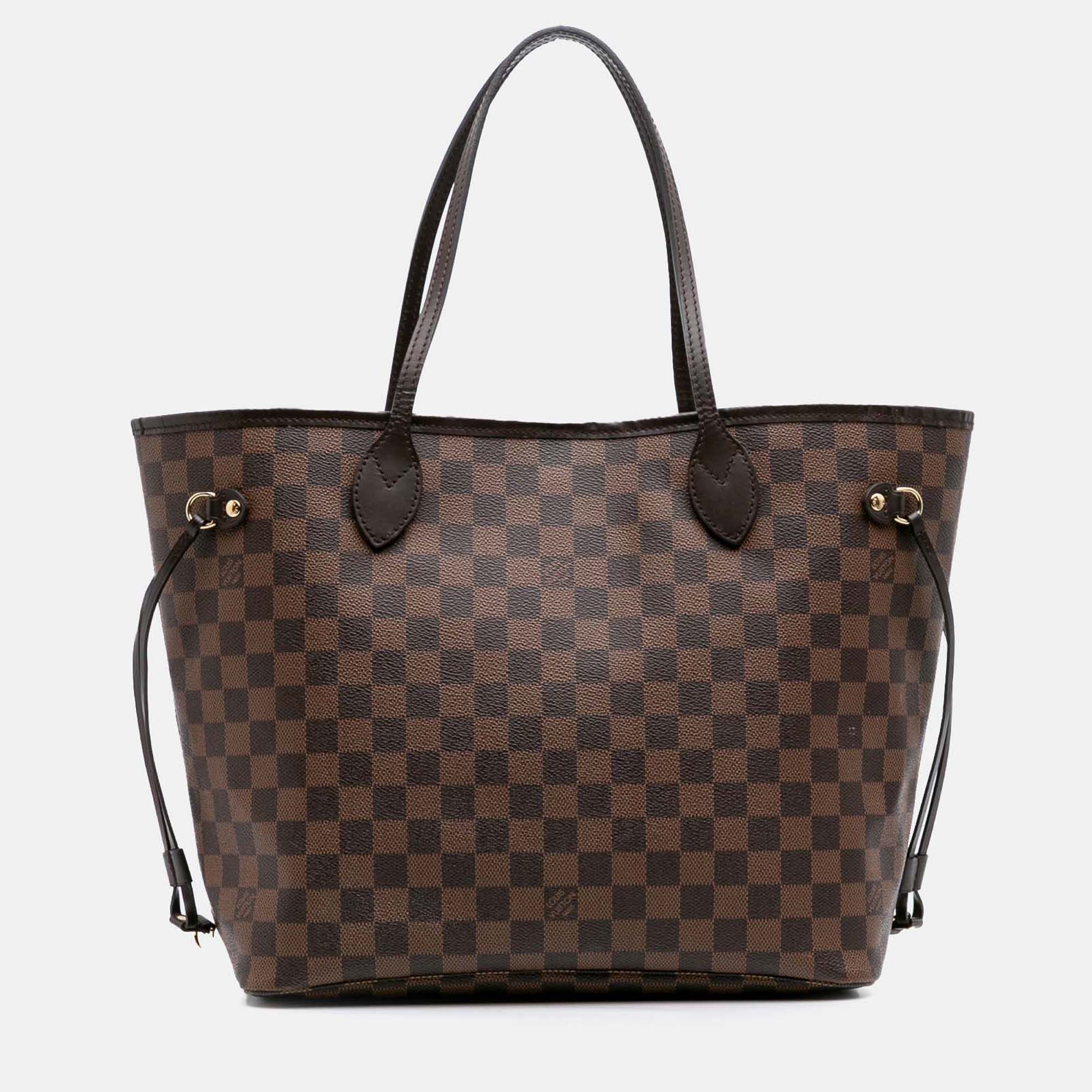 

Louis Vuitton Brown Damier Ebene Neverfull MM